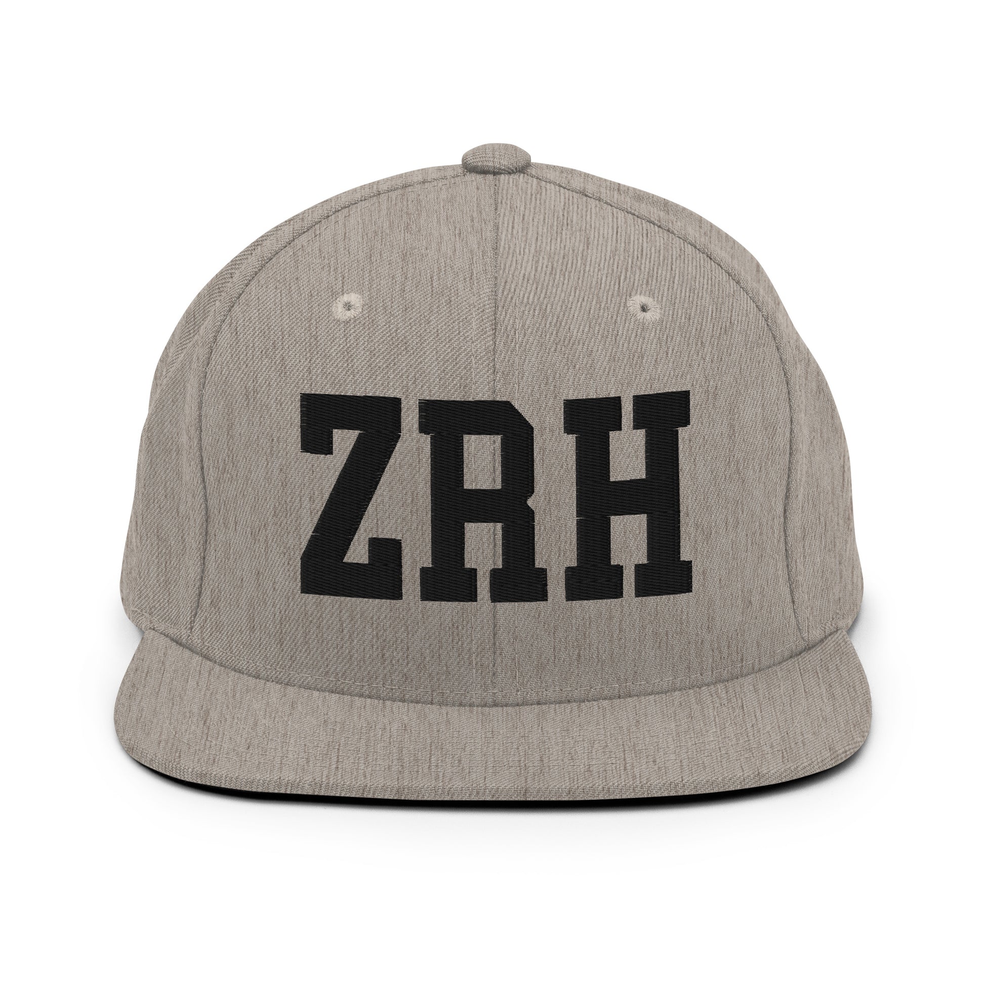 College-Style Classic Snapback Hat • Black • ZRH Zurich Souvenir • YHM Designs - Image 27