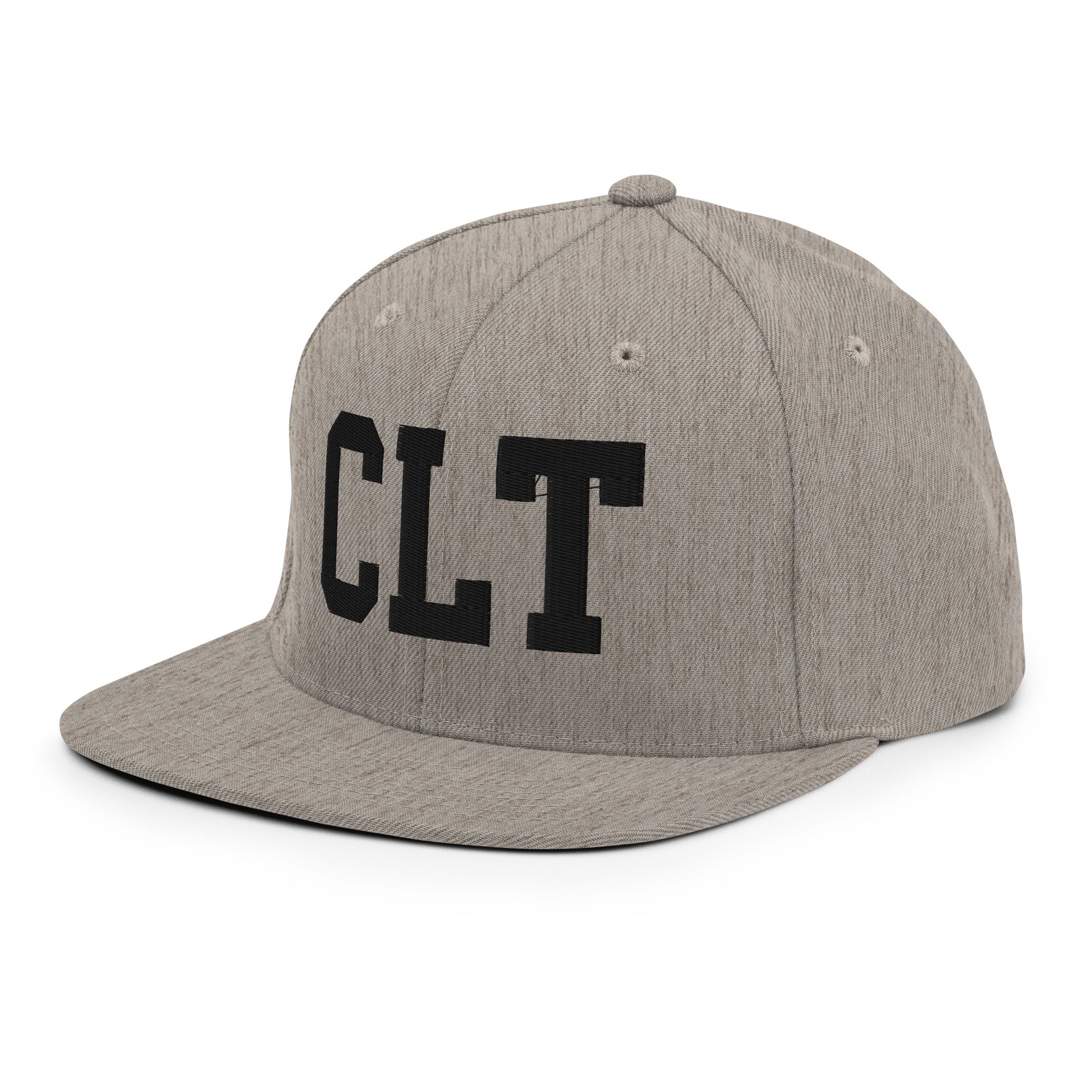 College-Style Classic Snapback Hat • Black • CLT Charlotte • YHM Designs - Image 29