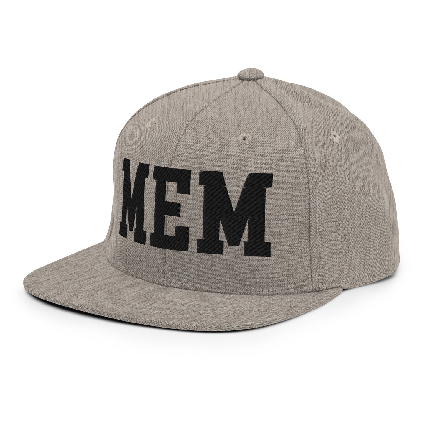 College-Style Classic Snapback Hat • Black • MEM Memphis • YHM Designs - Image 29