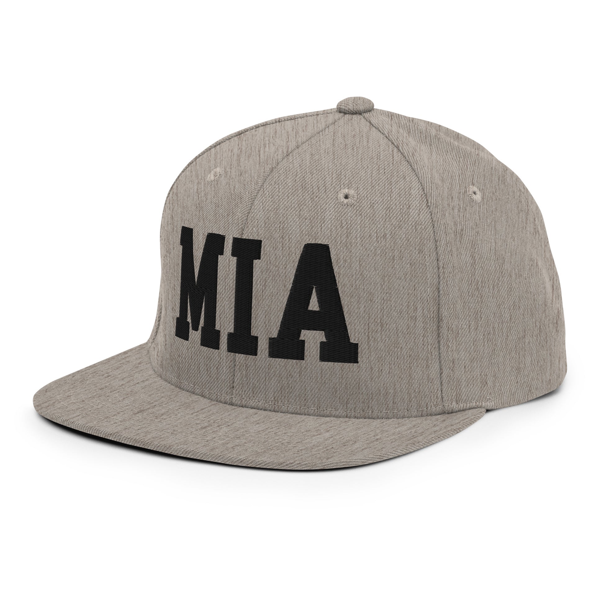 College-Style Classic Snapback Hat • Black • MIA Miami • YHM Designs - Image 29