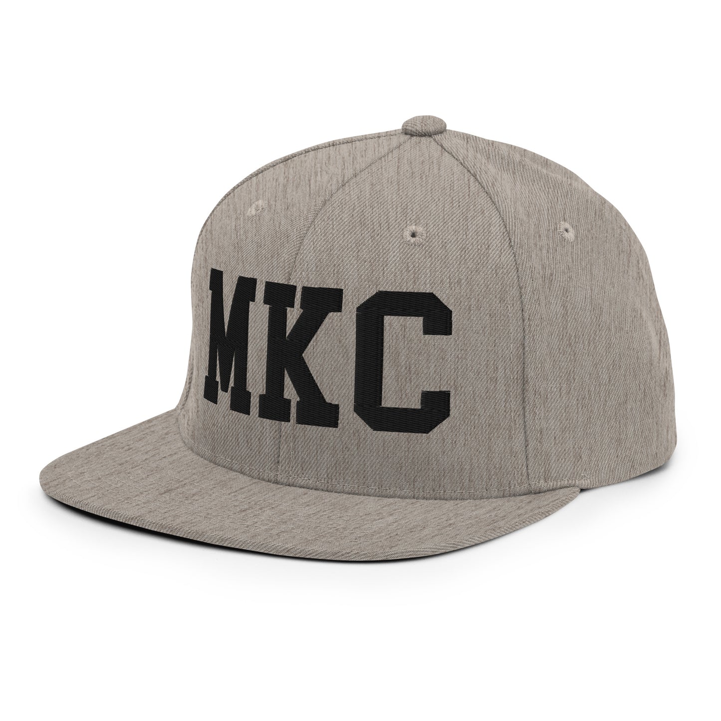 College-Style Classic Snapback Hat • Black • MKC Kansas City Souvenir • YHM Designs - Image 29
