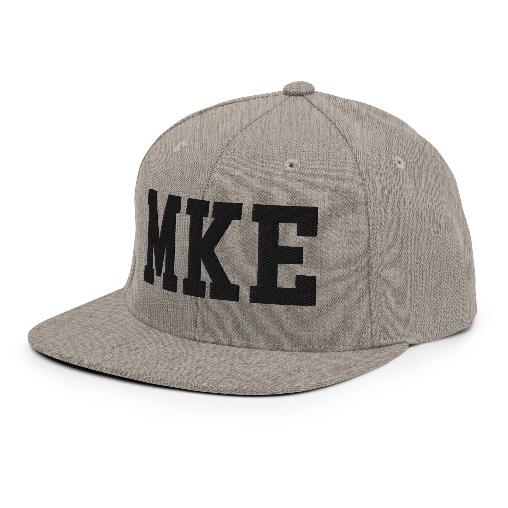 College-Style Classic Snapback Hat • Black • MKE Milwaukee • YHM Designs - Image 29