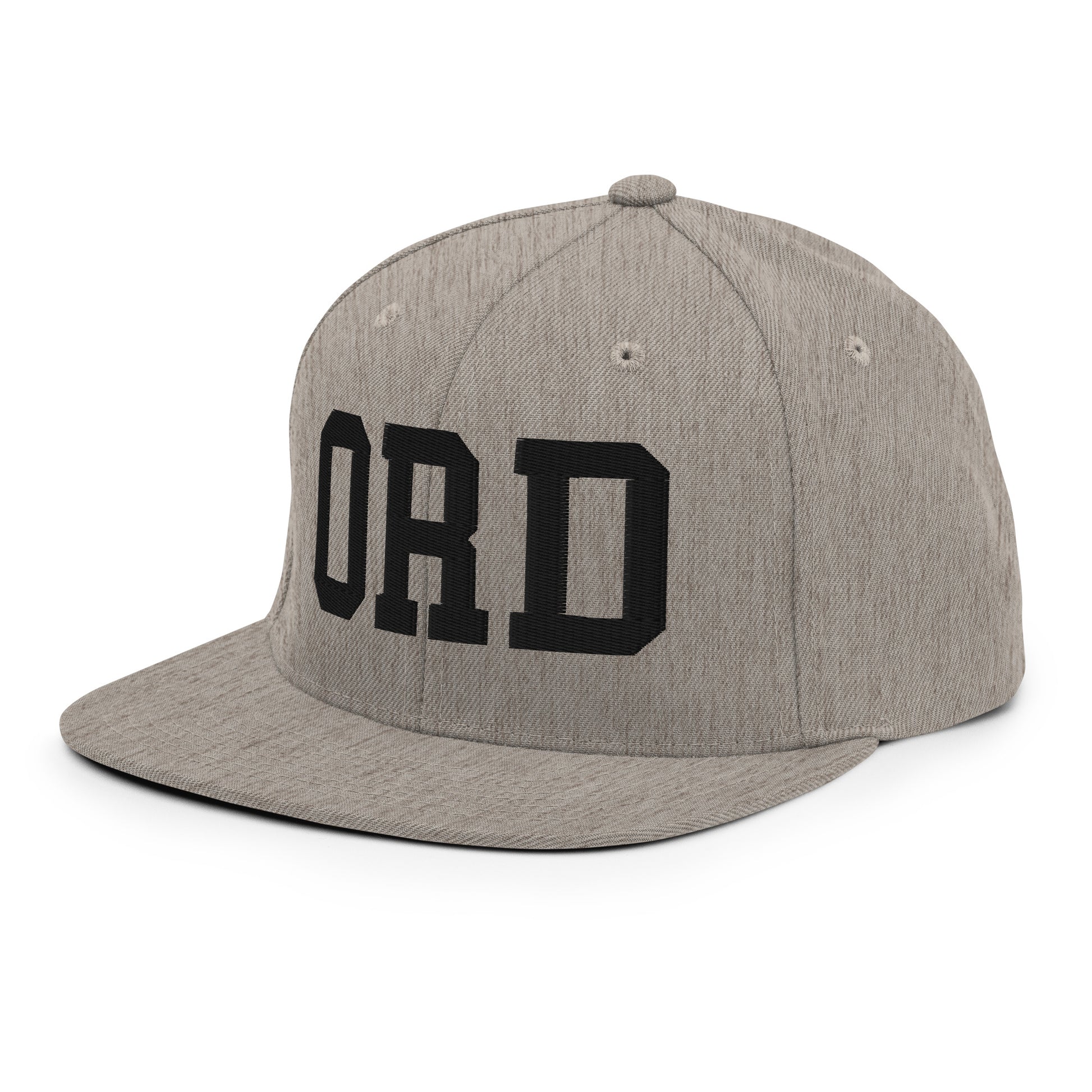 College-Style Classic Snapback Hat • Black • ORD Chicago Souvenir • YHM Designs - Image 29