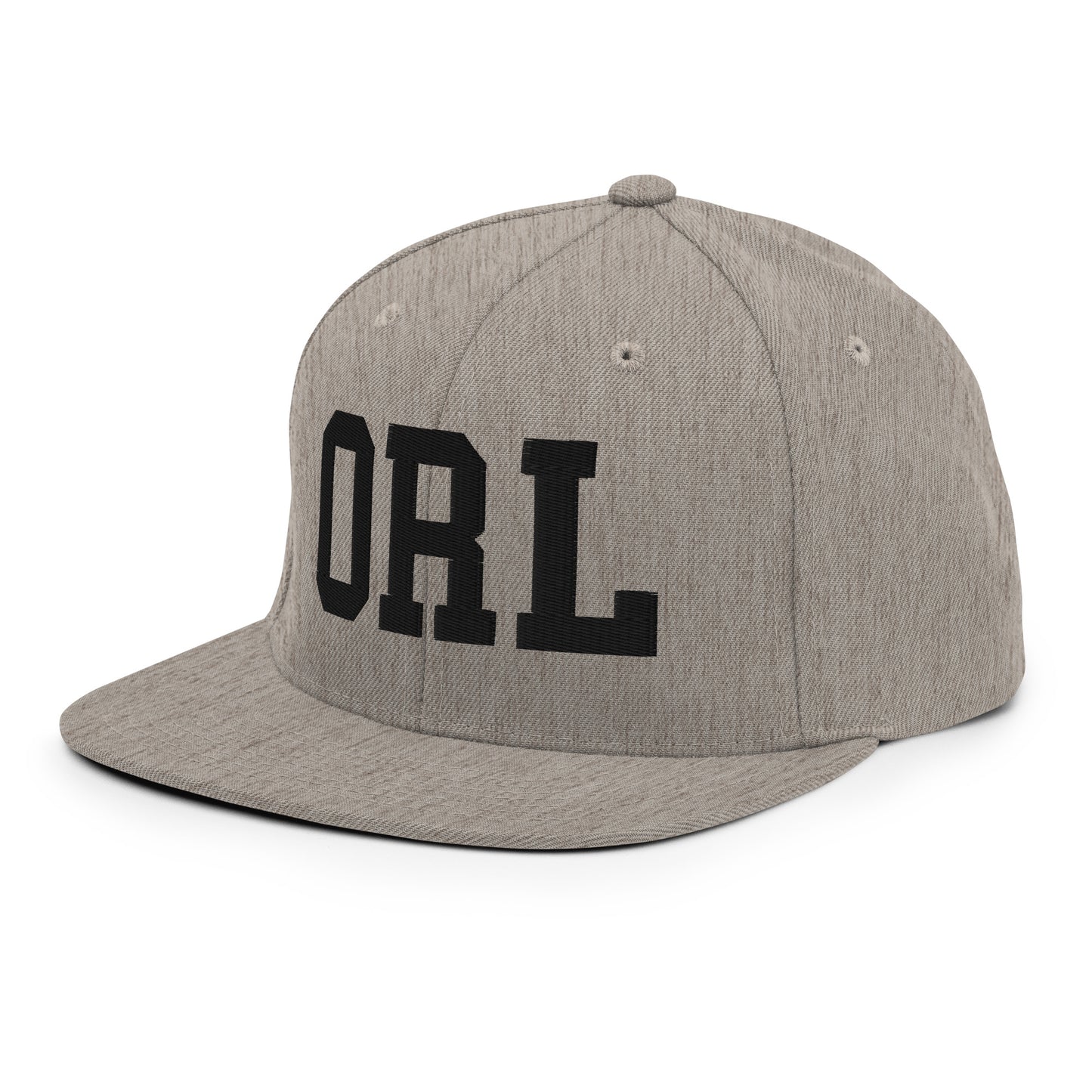 College-Style Classic Snapback Hat • Black • ORL Orlando Souvenir • YHM Designs - Image 29