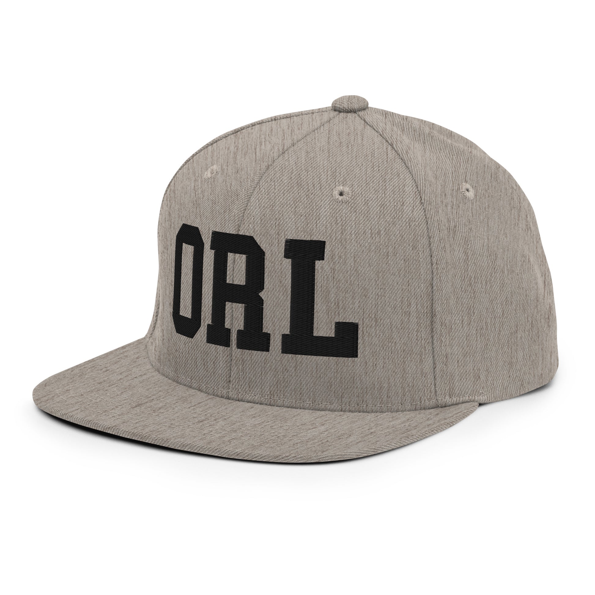 College-Style Classic Snapback Hat • Black • ORL Orlando Souvenir • YHM Designs - Image 29