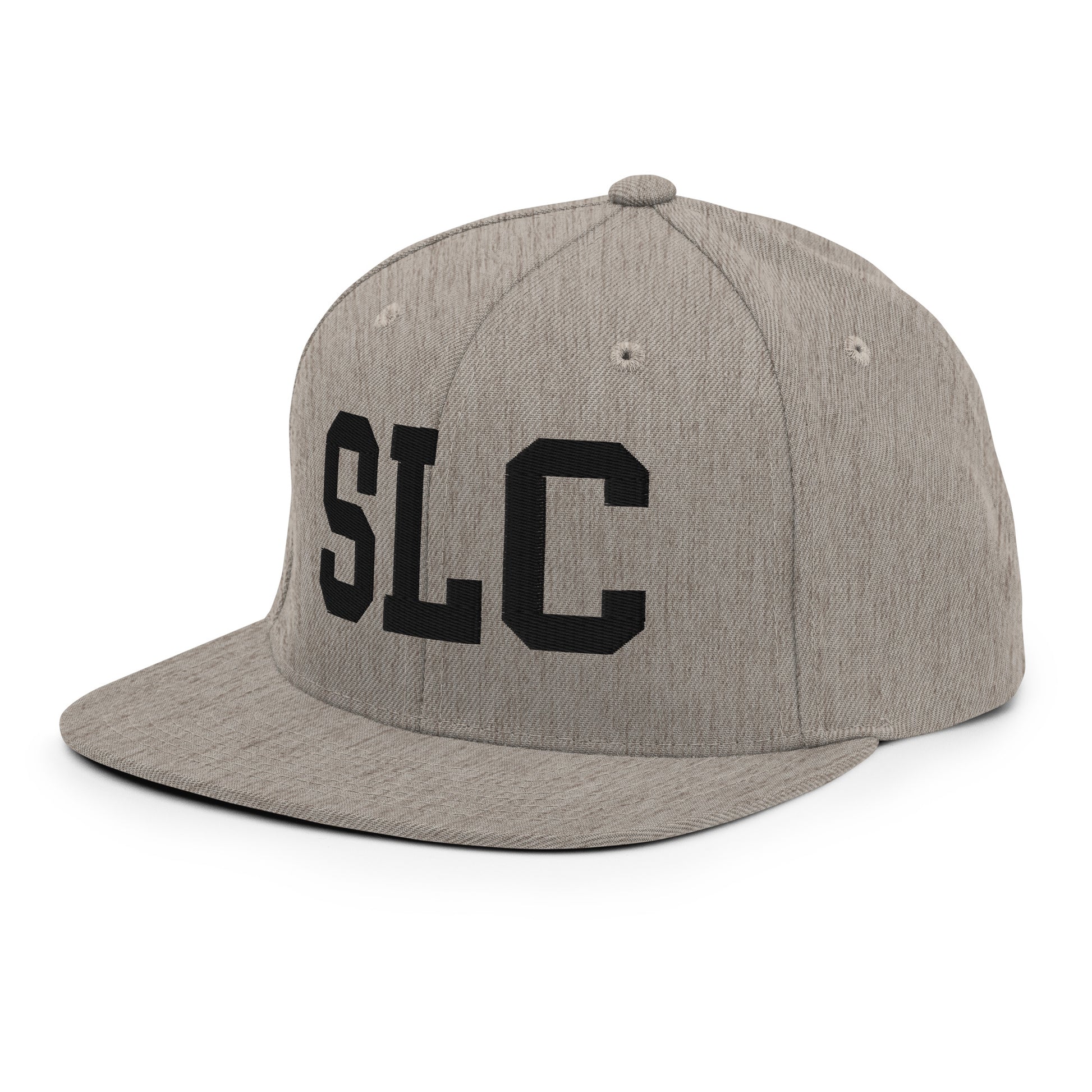 College-Style Classic Snapback Hat • Black • SLC Salt Lake City Souvenir • YHM Designs - Image 29