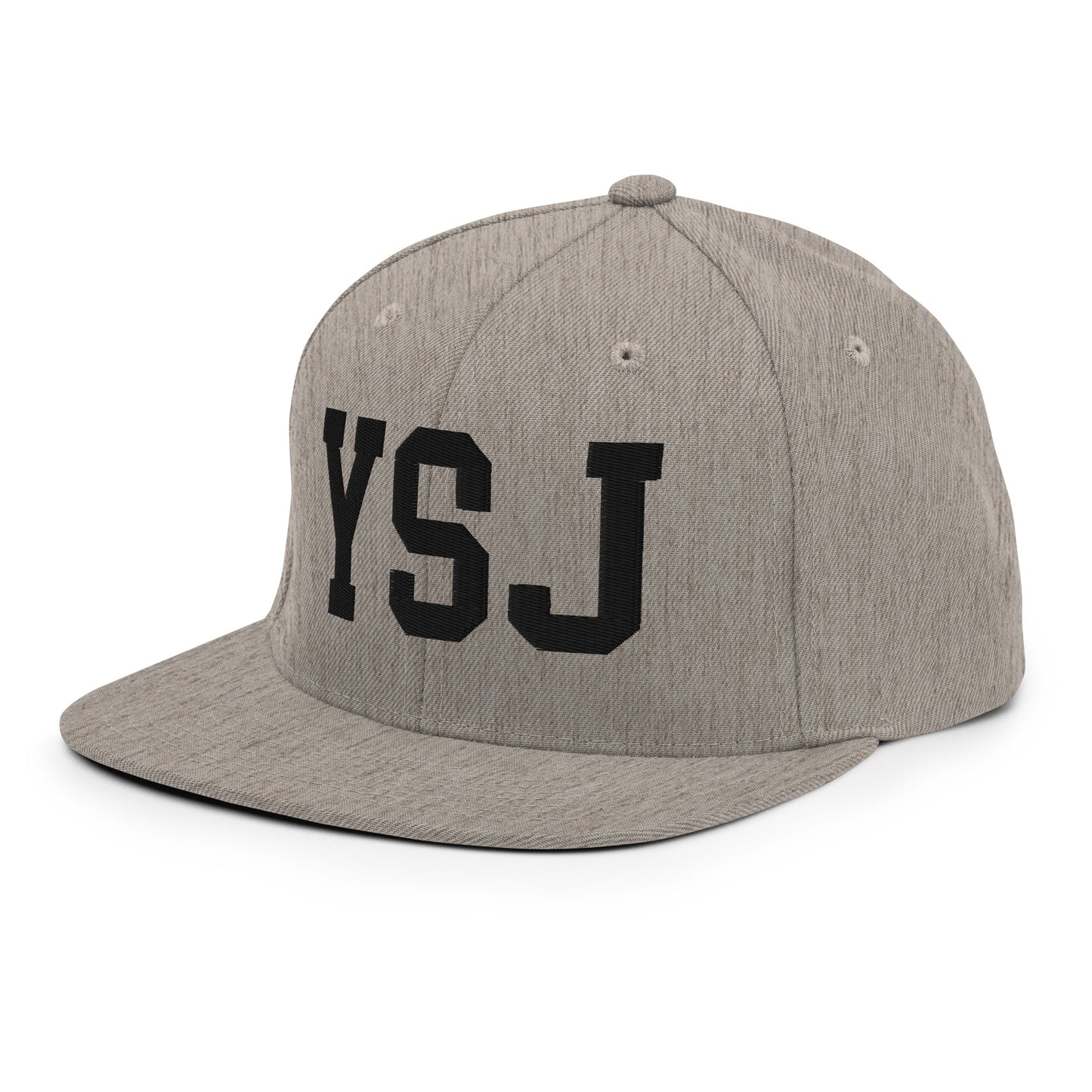 College-Style Classic Snapback Hat • Black • YSJ Saint John Souvenir • YHM Designs - Image 29