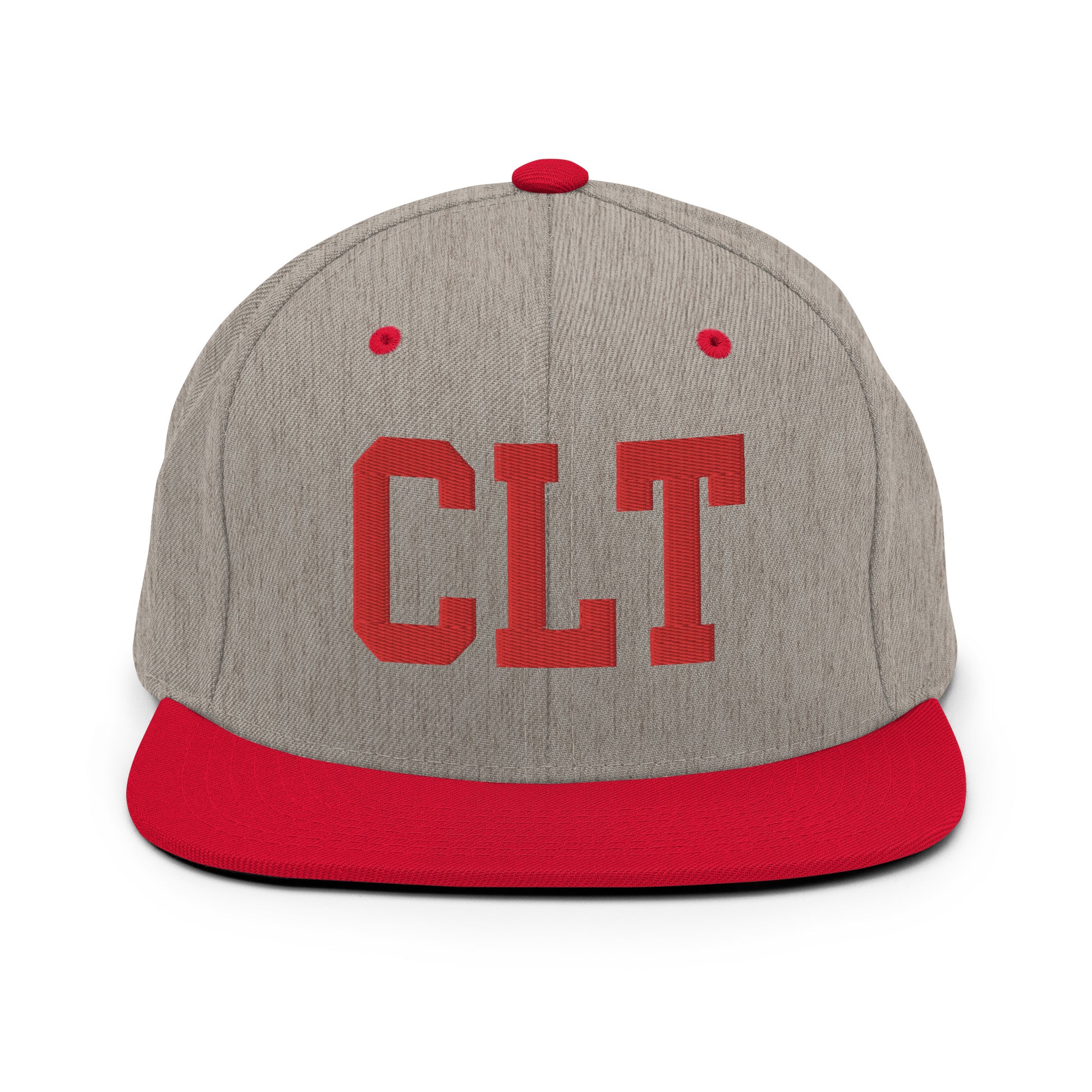 College-Style Classic Snapback Hat • Red • CLT Charlotte • YHM Designs - Image 31