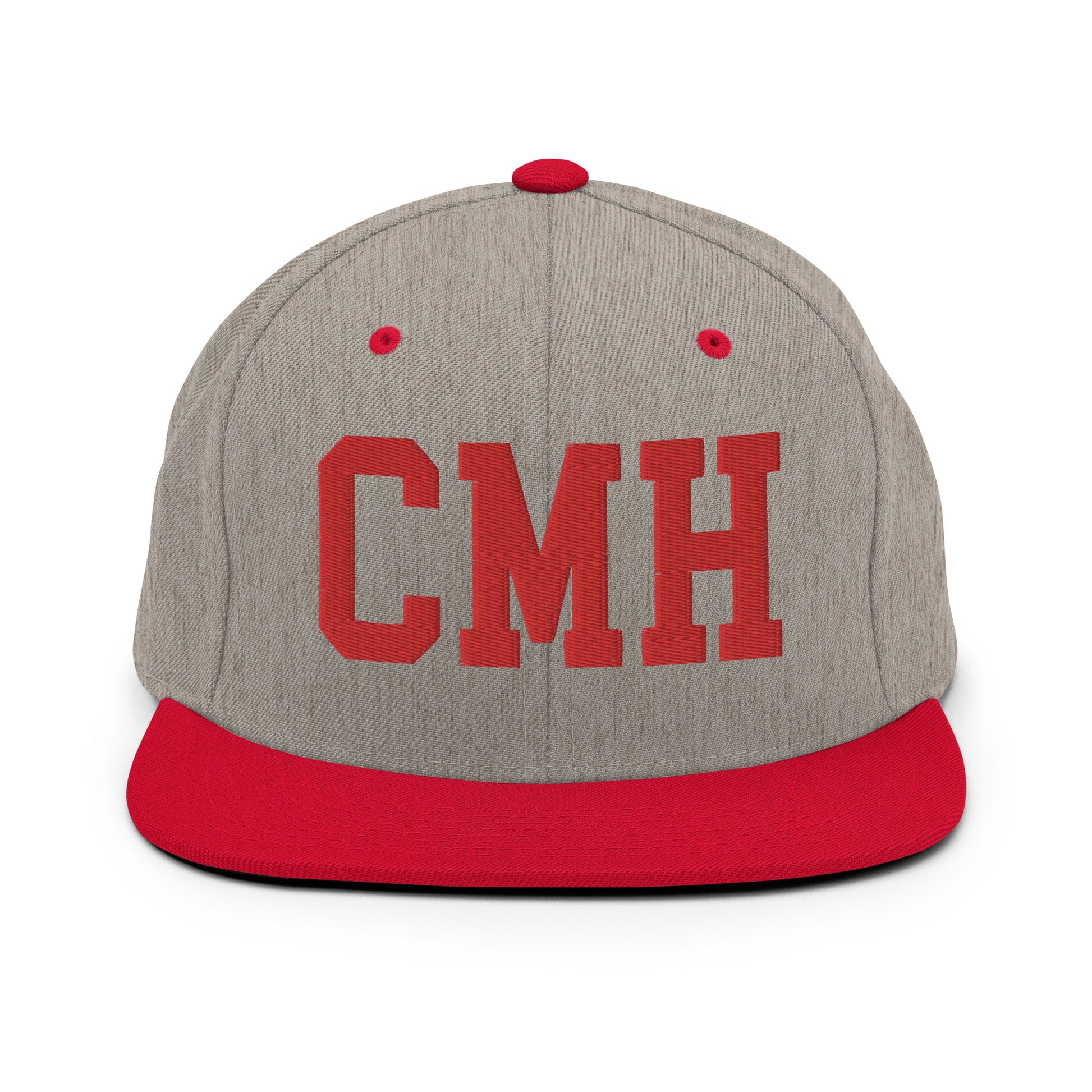 College-Style Classic Snapback Hat • Red • CMH Columbus • YHM Designs - Image 31