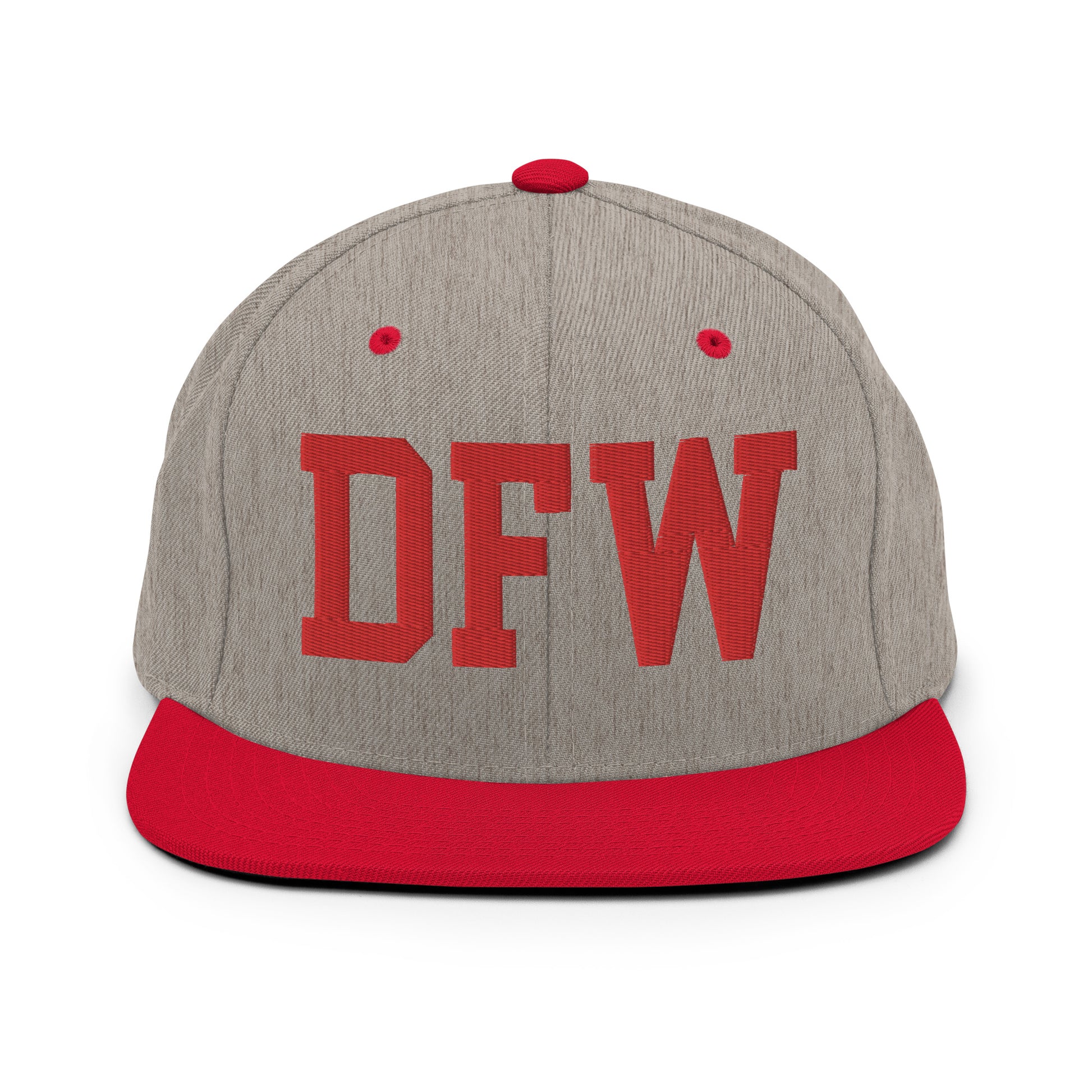 College-Style Classic Snapback Hat • Red • DFW Dallas • YHM Designs - Image 31