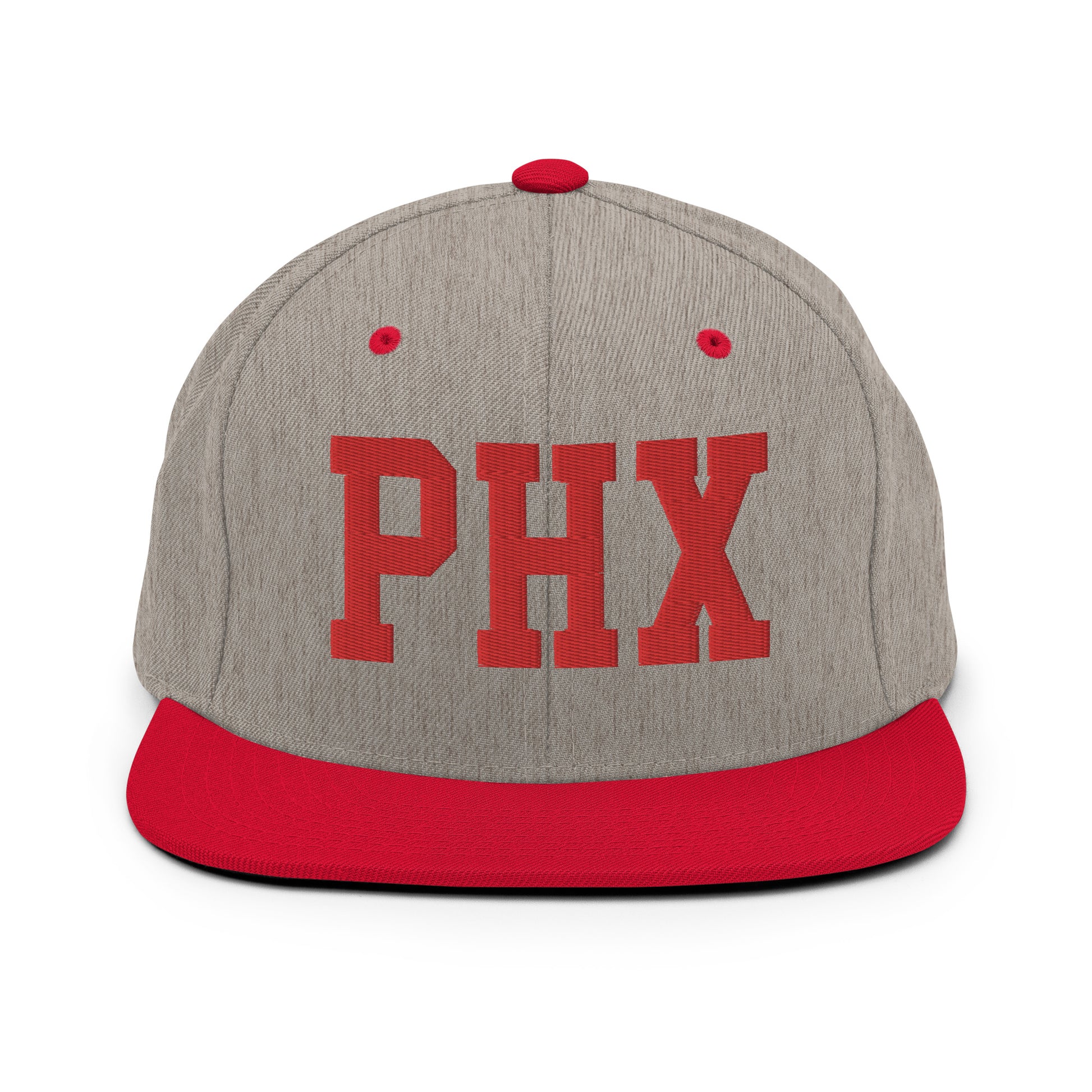 College-Style Classic Snapback Hat • Red • PHX Phoenix • YHM Designs - Image 31