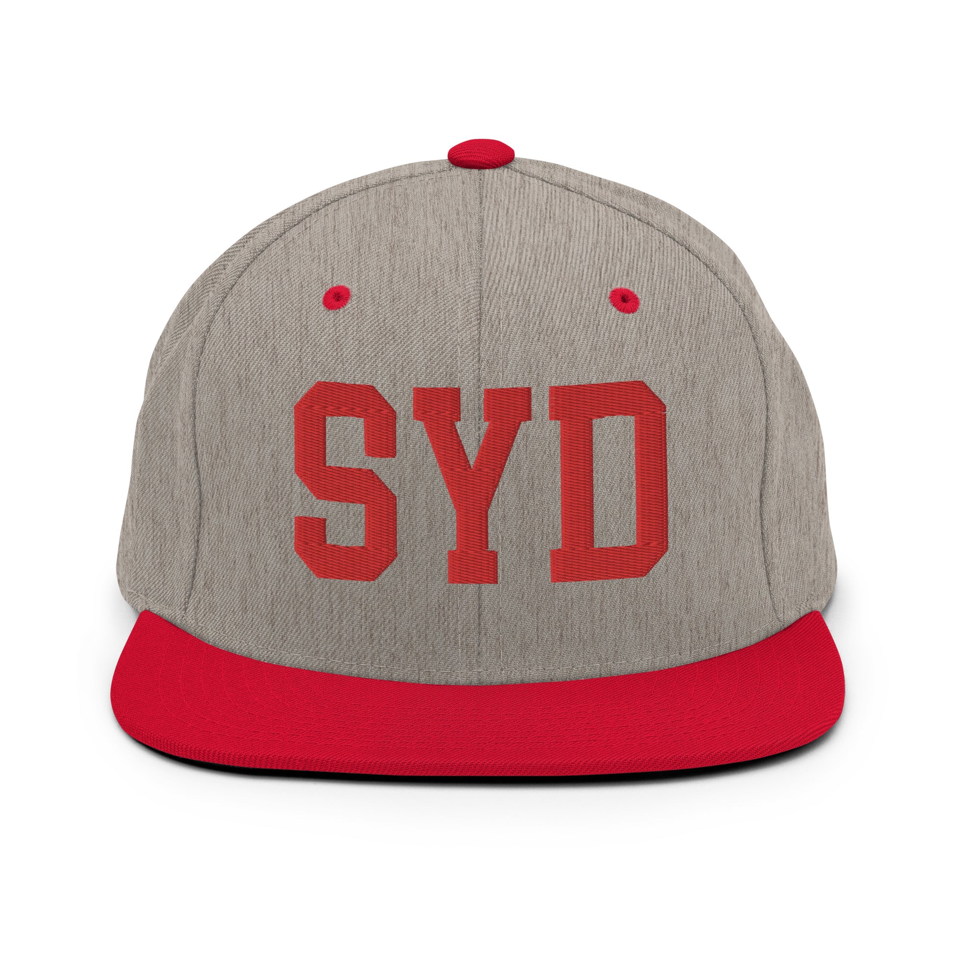 College-Style Classic Snapback Hat • Red • SYD Sydney • YHM Designs - Image 31