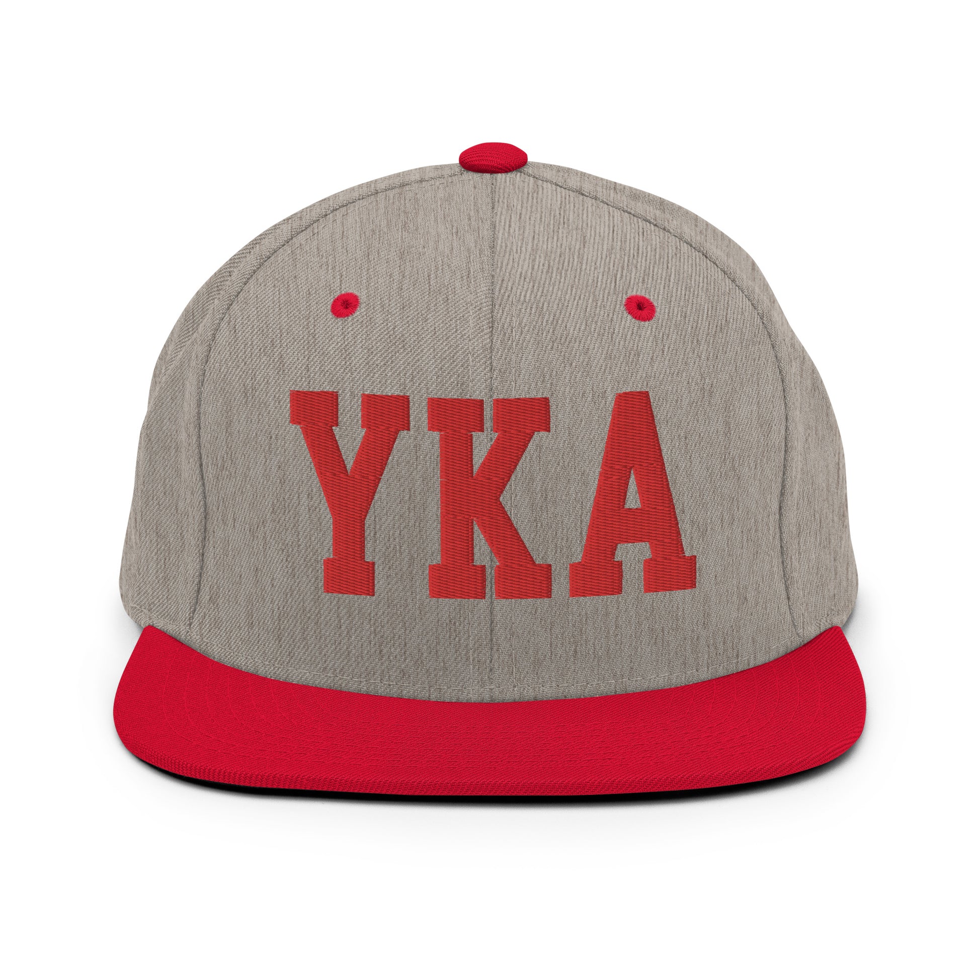College-Style Classic Snapback Hat • Red • YKA Kamloops • YHM Designs - Image 31