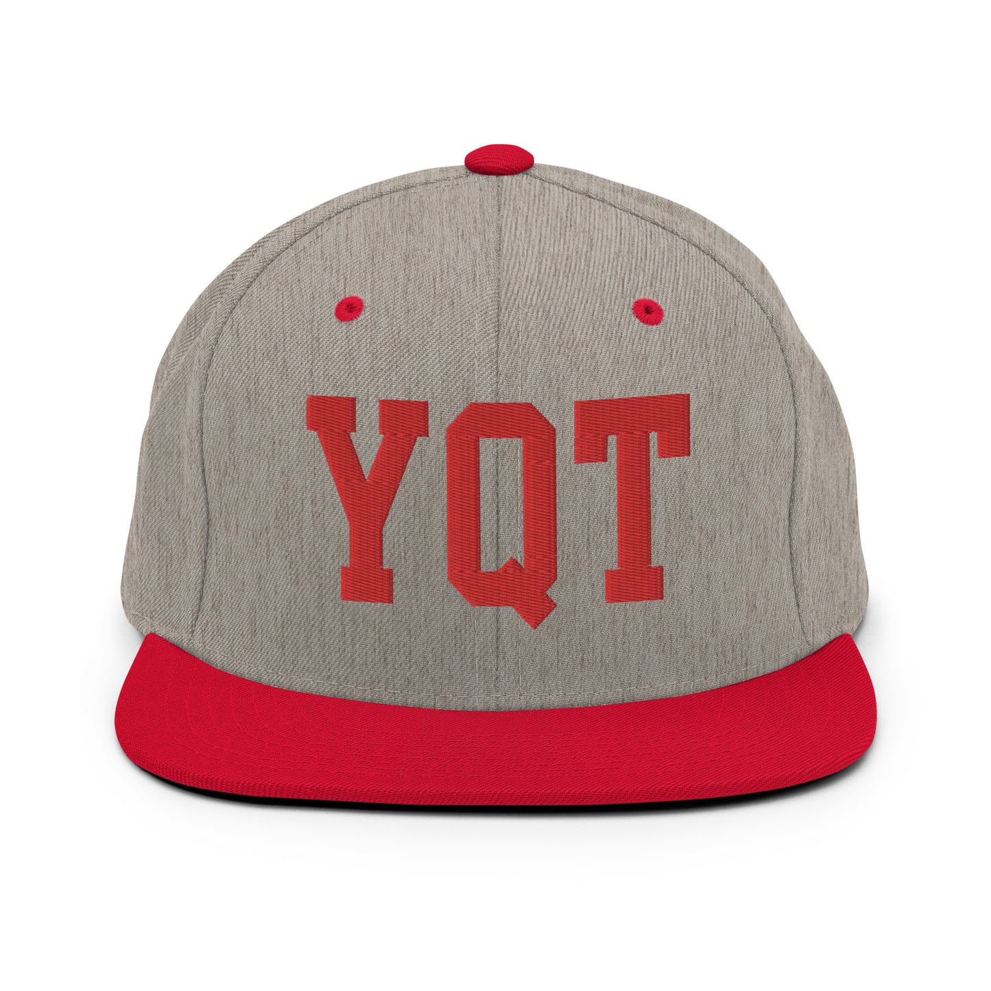College-Style Classic Snapback Hat • Red • YQT Thunder Bay • YHM Designs - Image 31