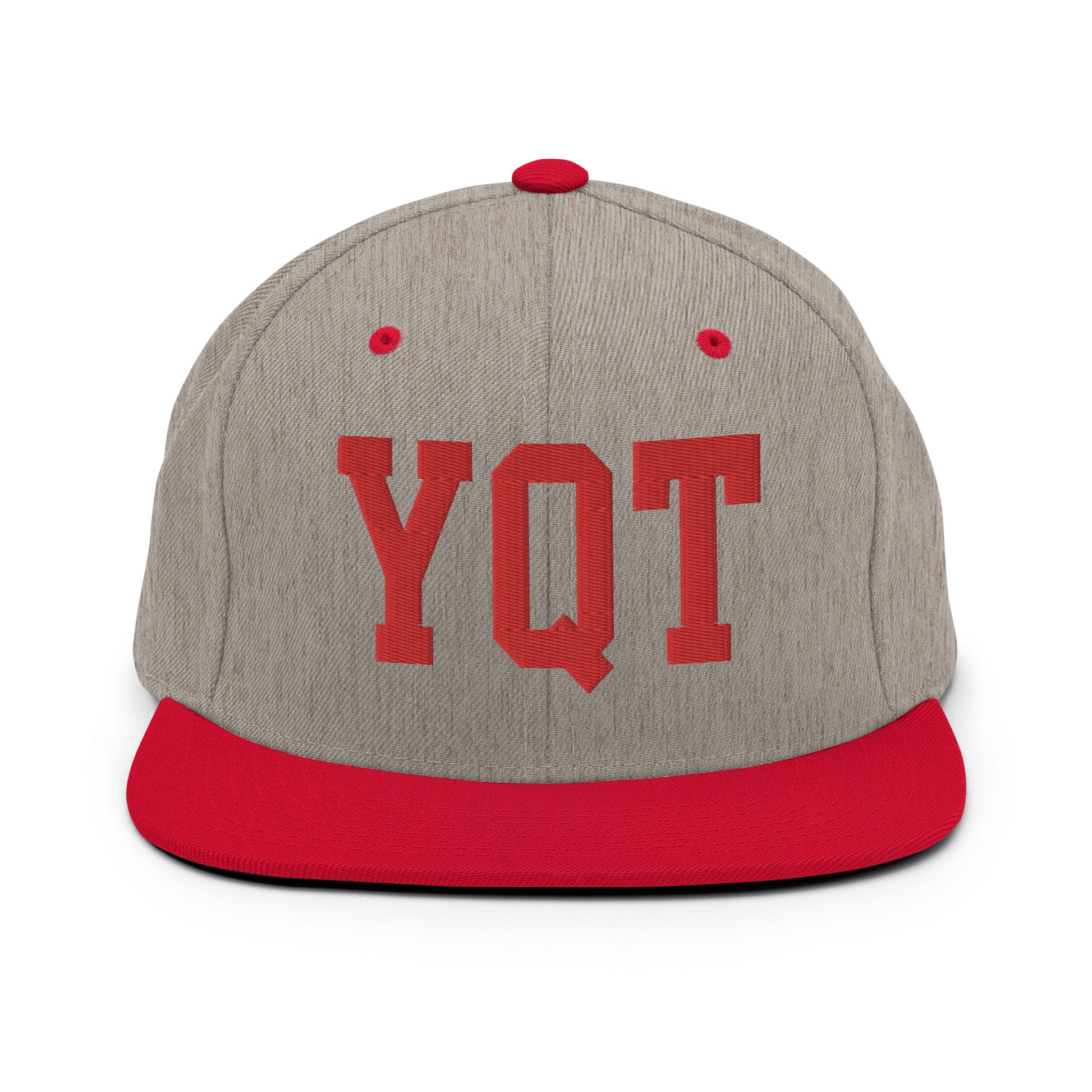 College-Style Classic Snapback Hat • Red • YQT Thunder Bay • YHM Designs - Image 31
