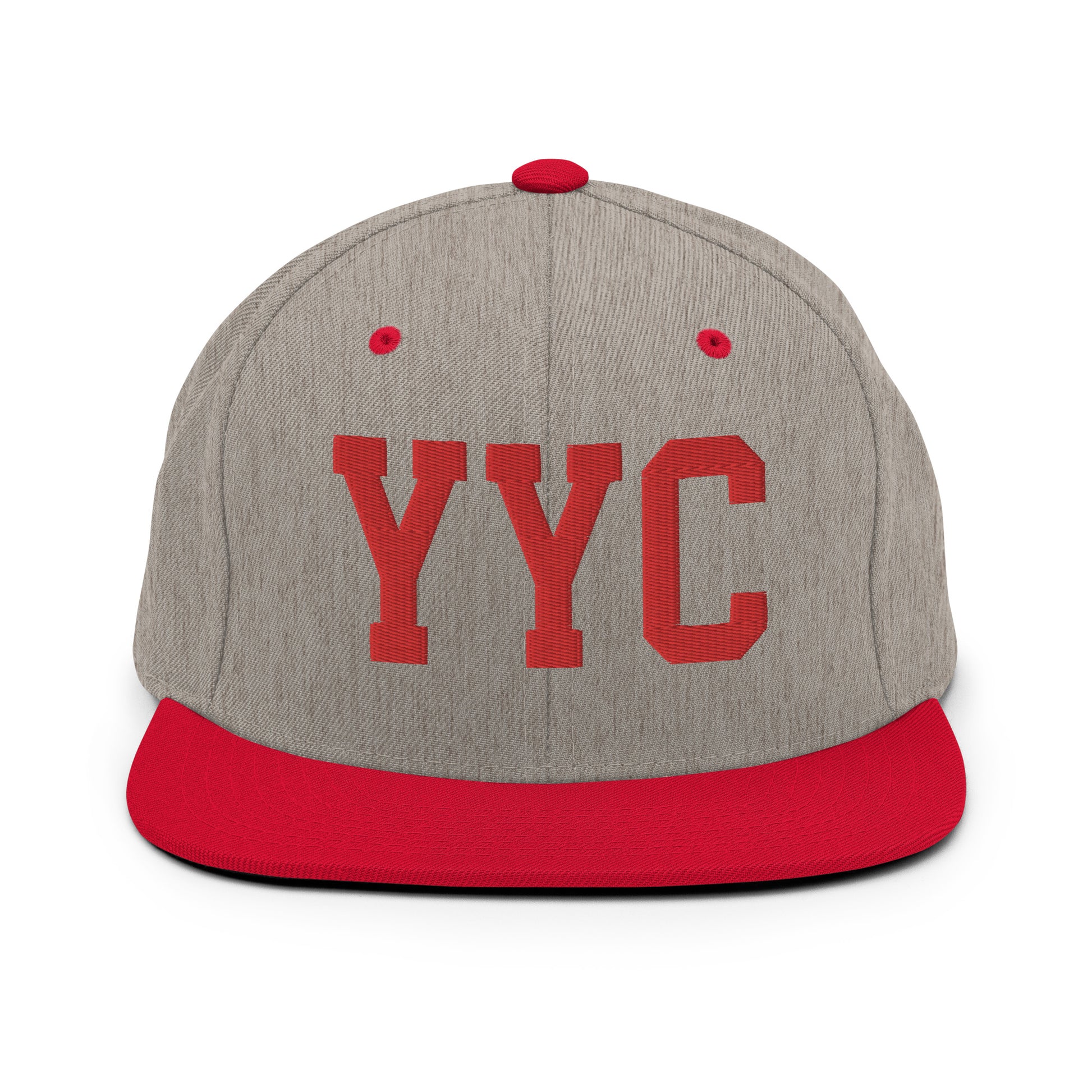 College-Style Classic Snapback Hat • Red • YYC Calgary • YHM Designs - Image 31