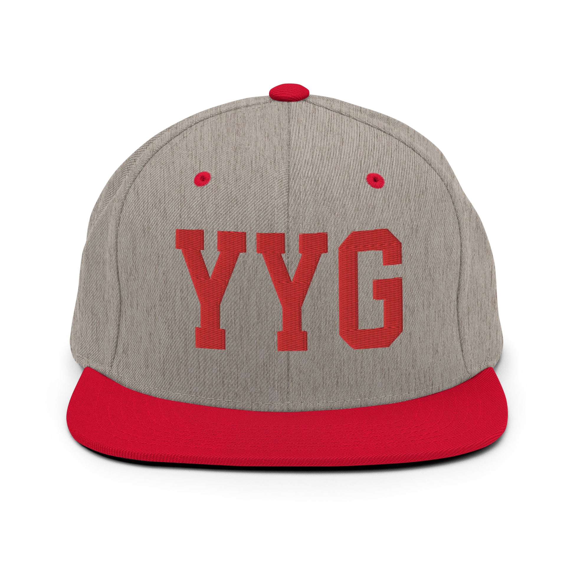 College-Style Classic Snapback Hat • Red • YYG Charlottetown • YHM Designs - Image 31