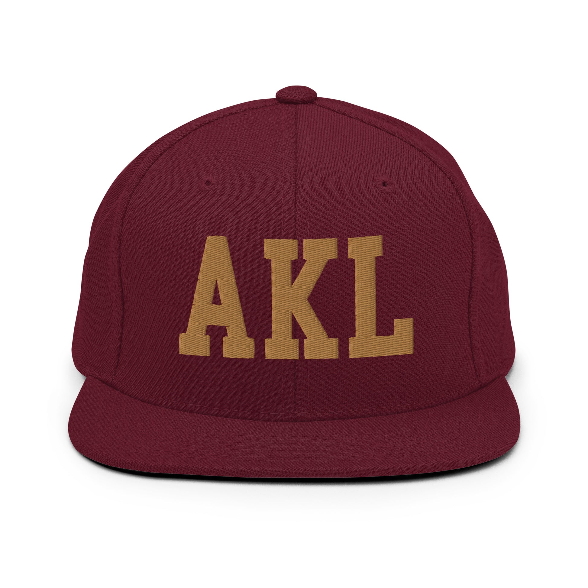 College-Style Classic Snapback Hat • Old Gold • AKL Auckland Souvenir • YHM Designs - Image 10