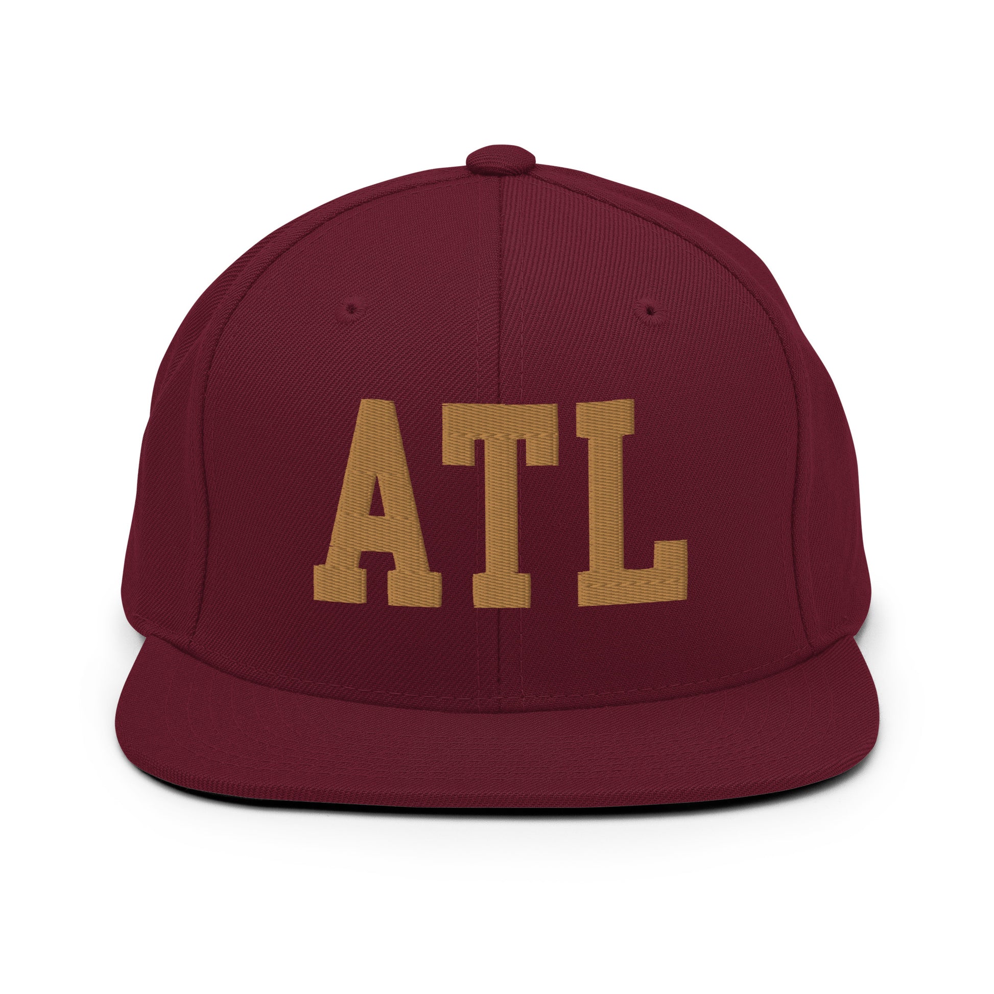 College-Style Classic Snapback Hat • Old Gold • ATL Atlanta Souvenir • YHM Designs - Image 10
