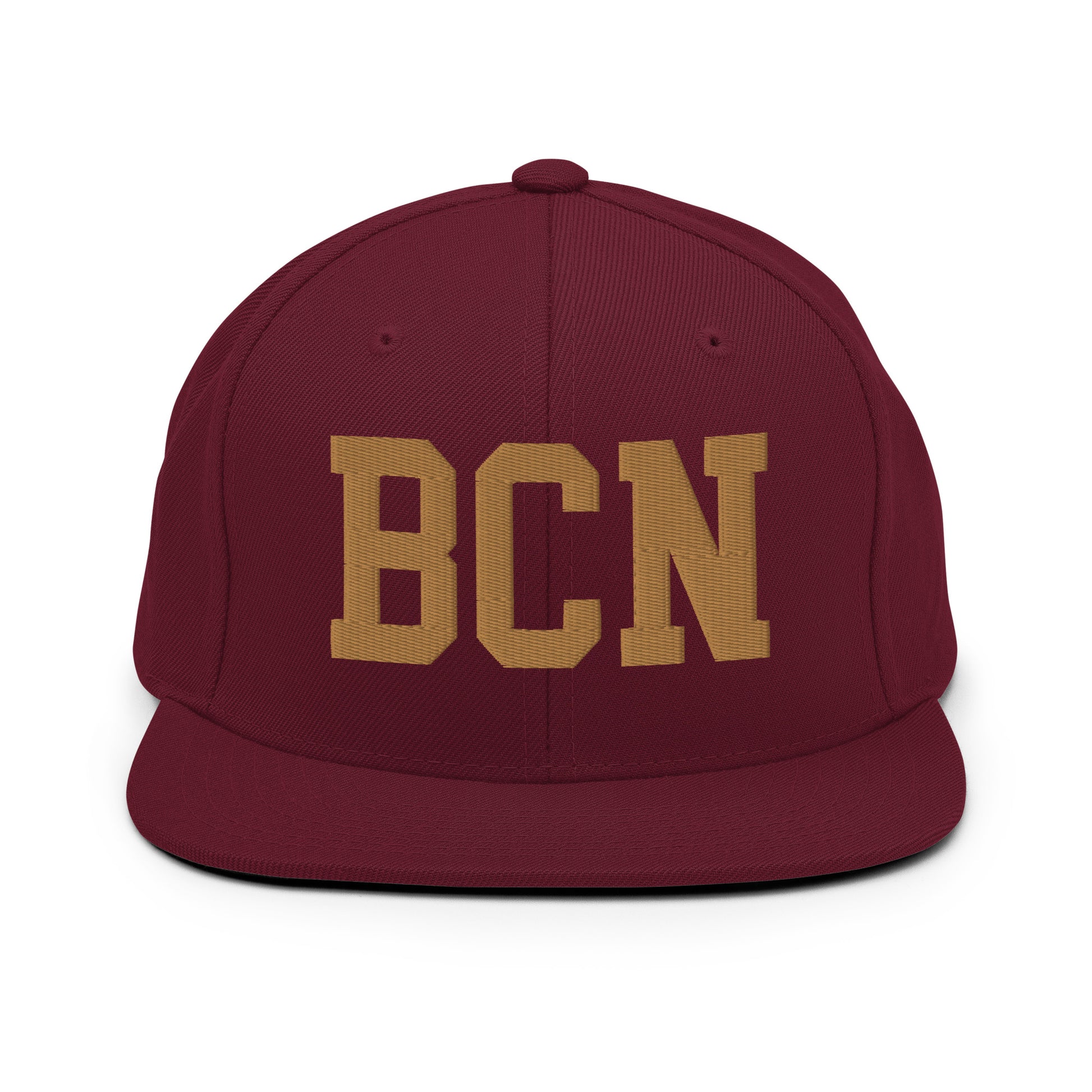 College-Style Classic Snapback Hat • Old Gold • BCN Barcelona Souvenir • YHM Designs - Image 10