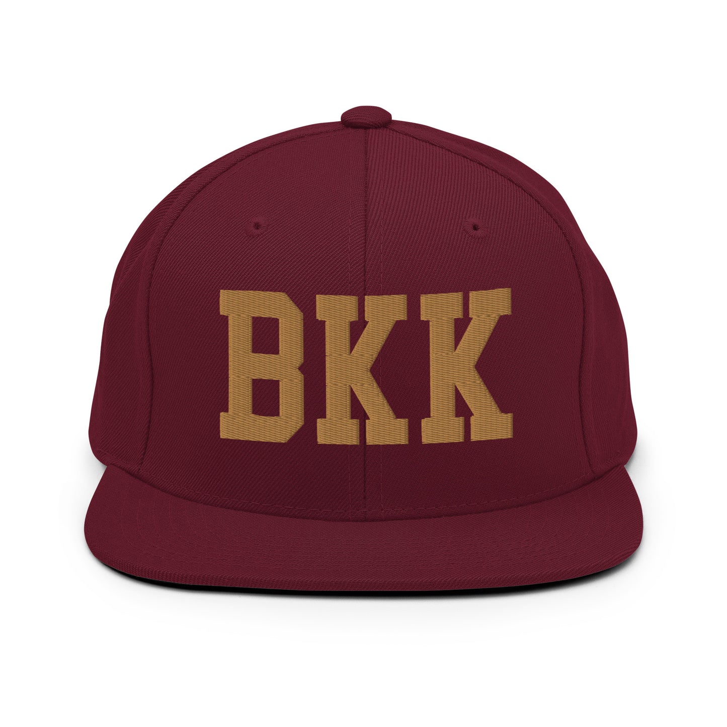 College-Style Classic Snapback Hat • Old Gold • BKK Bangkok Souvenir • YHM Designs - Image 10