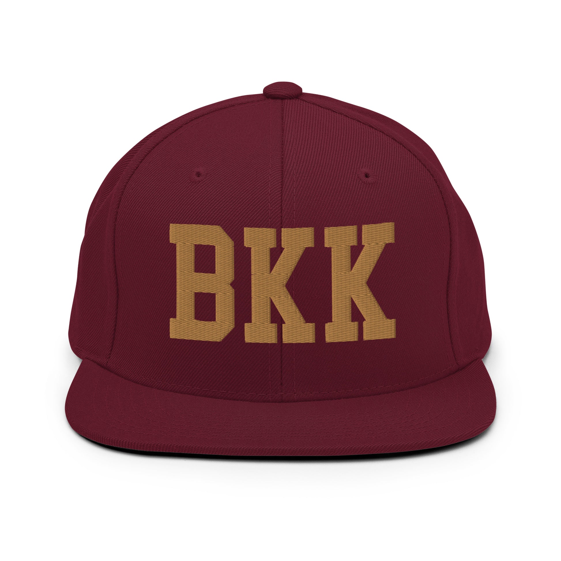 College-Style Classic Snapback Hat • Old Gold • BKK Bangkok Souvenir • YHM Designs - Image 10