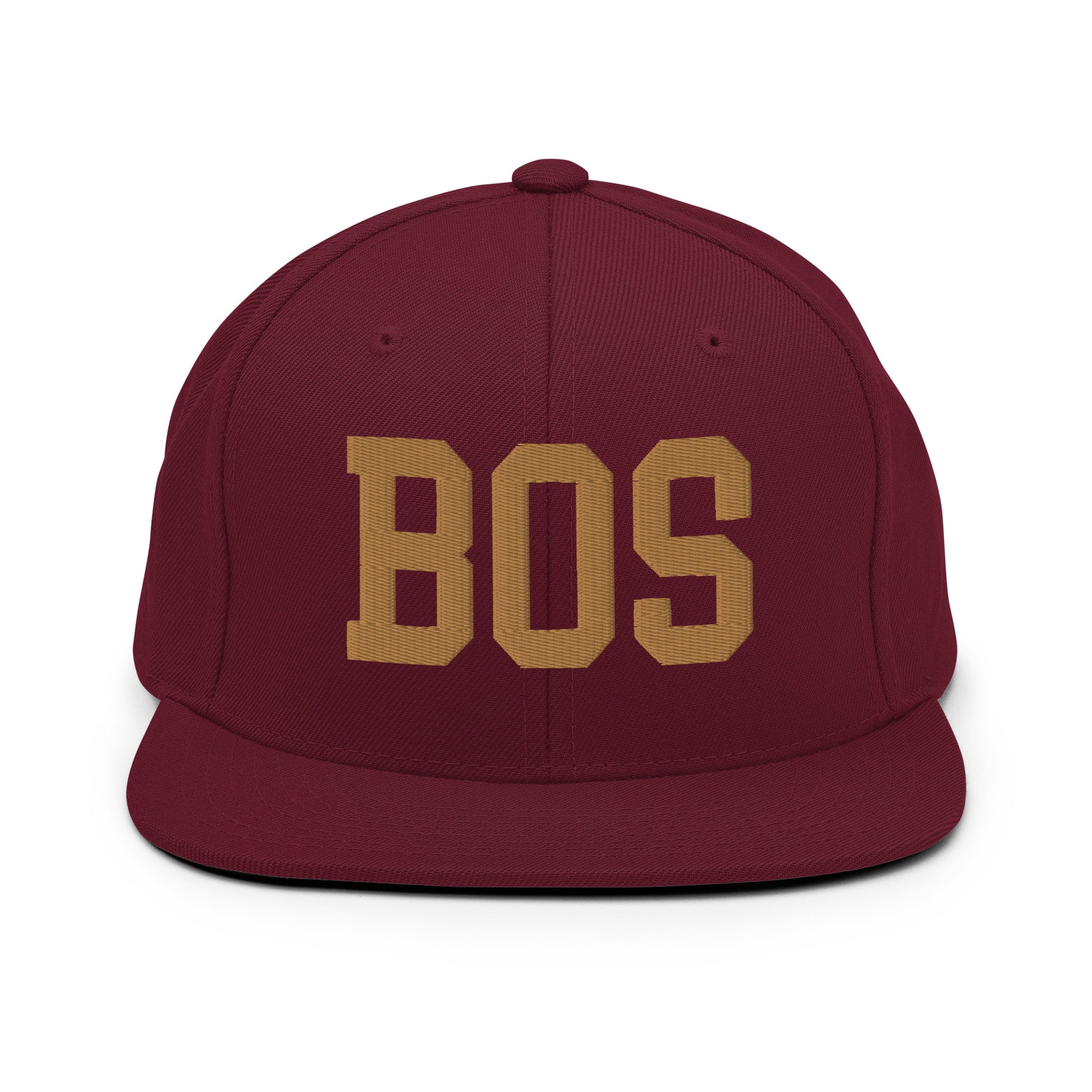 College-Style Classic Snapback Hat • Old Gold • BOS Boston • YHM Designs - Image 10