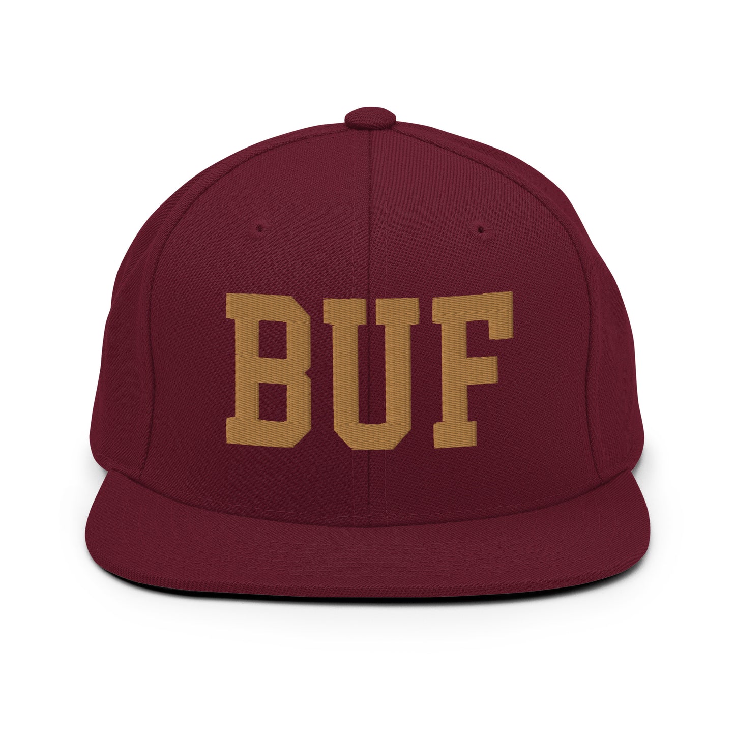 College-Style Classic Snapback Hat • Old Gold • BUF Buffalo Souvenir • YHM Designs - Image 10