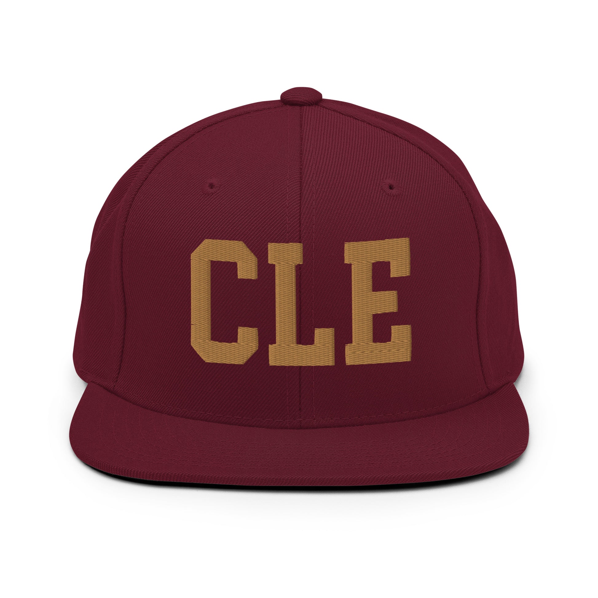 College-Style Classic Snapback Hat • Old Gold • CLE Cleveland • YHM Designs - Image 10