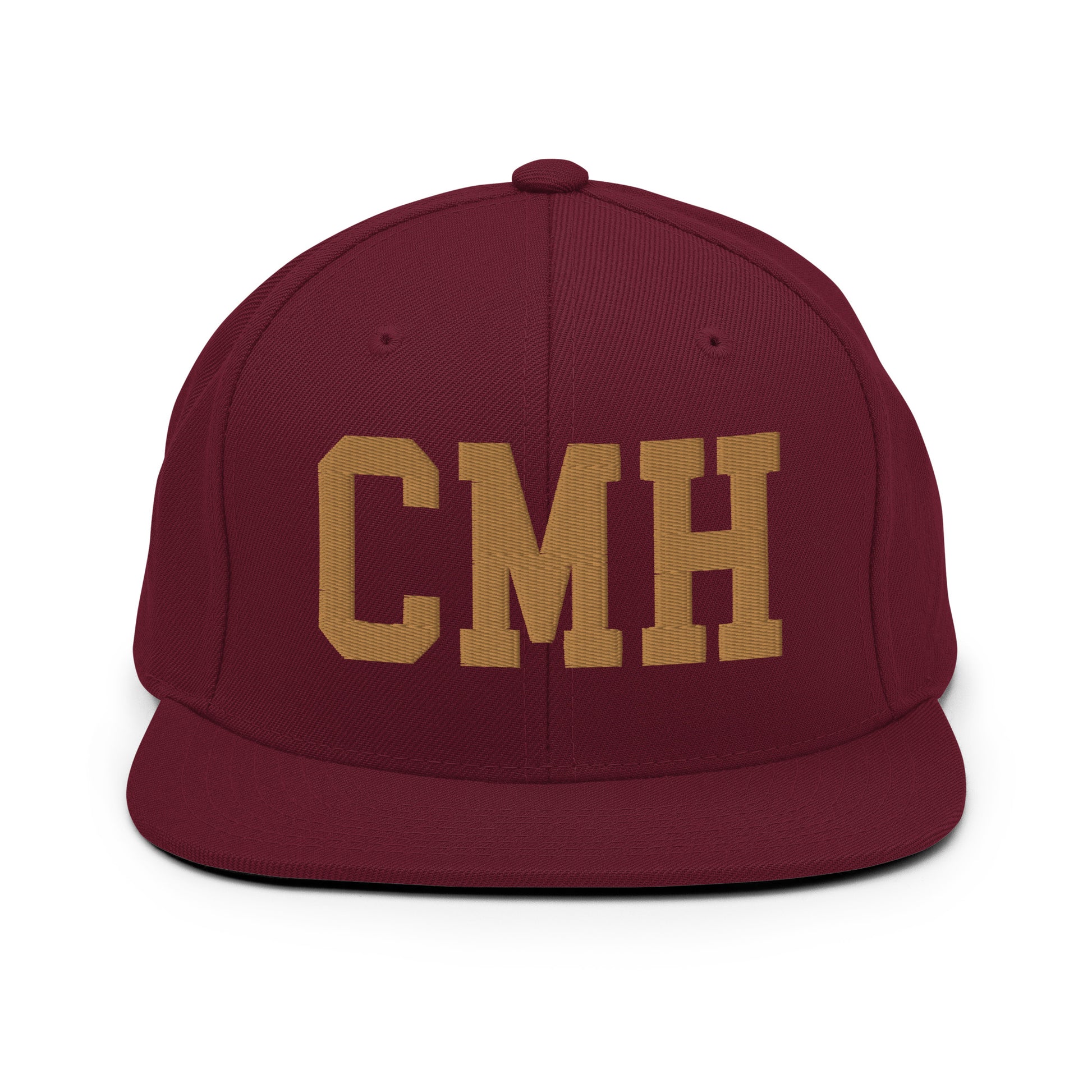 College-Style Classic Snapback Hat • Old Gold • CMH Columbus Souvenir • YHM Designs - Image 10