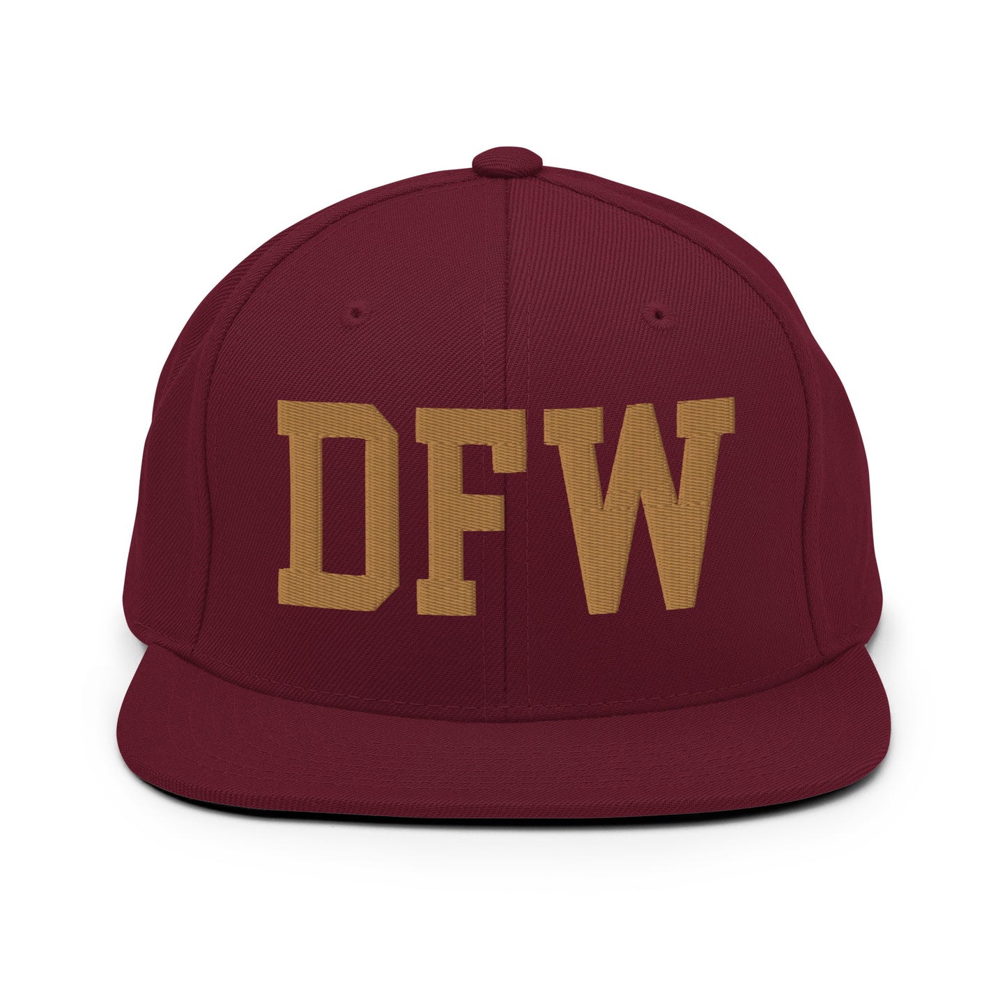 College-Style Classic Snapback Hat • Old Gold • DFW Dallas Souvenir • YHM Designs - Image 10