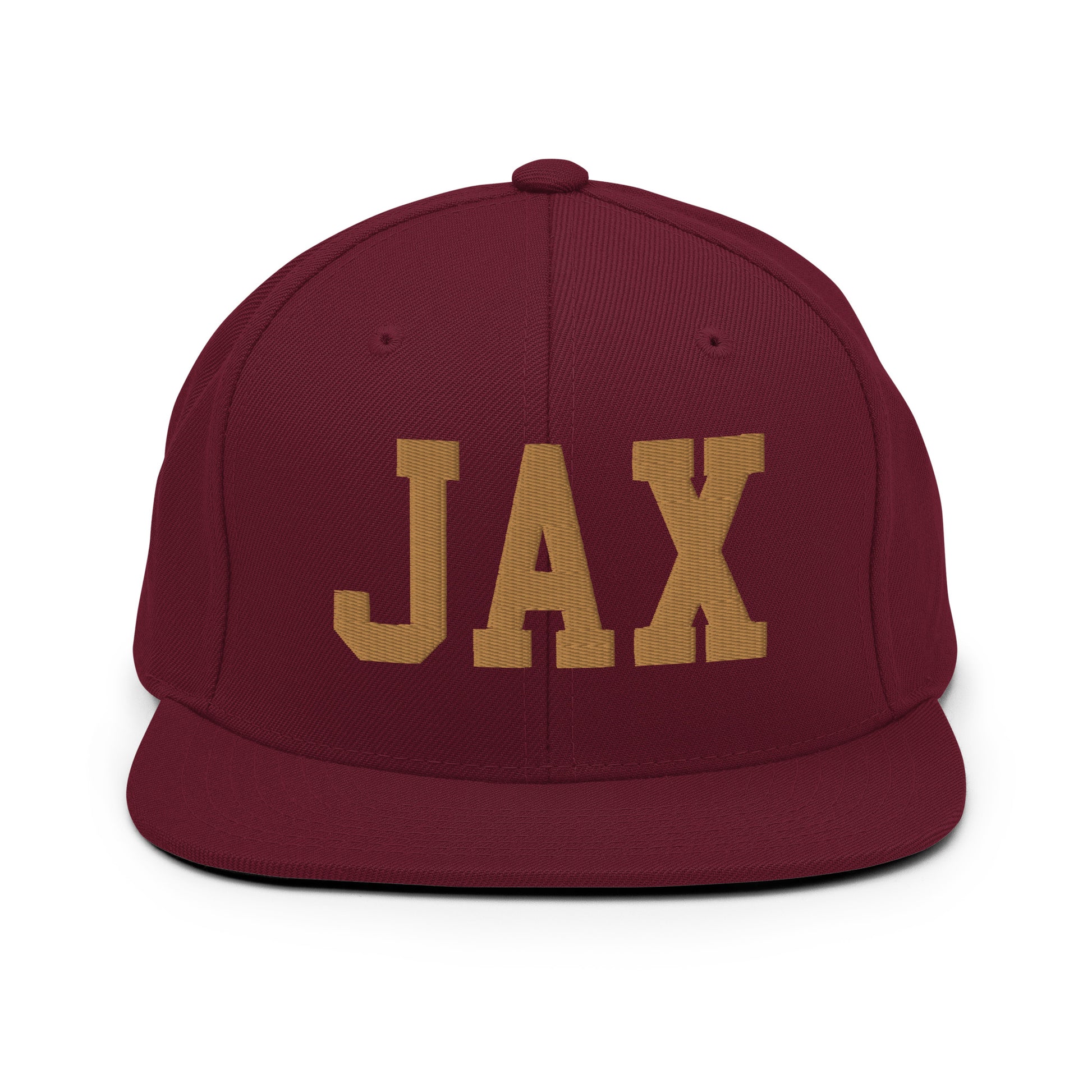 College-Style Classic Snapback Hat • Old Gold • JAX Jacksonville Souvenir • YHM Designs - Image 10