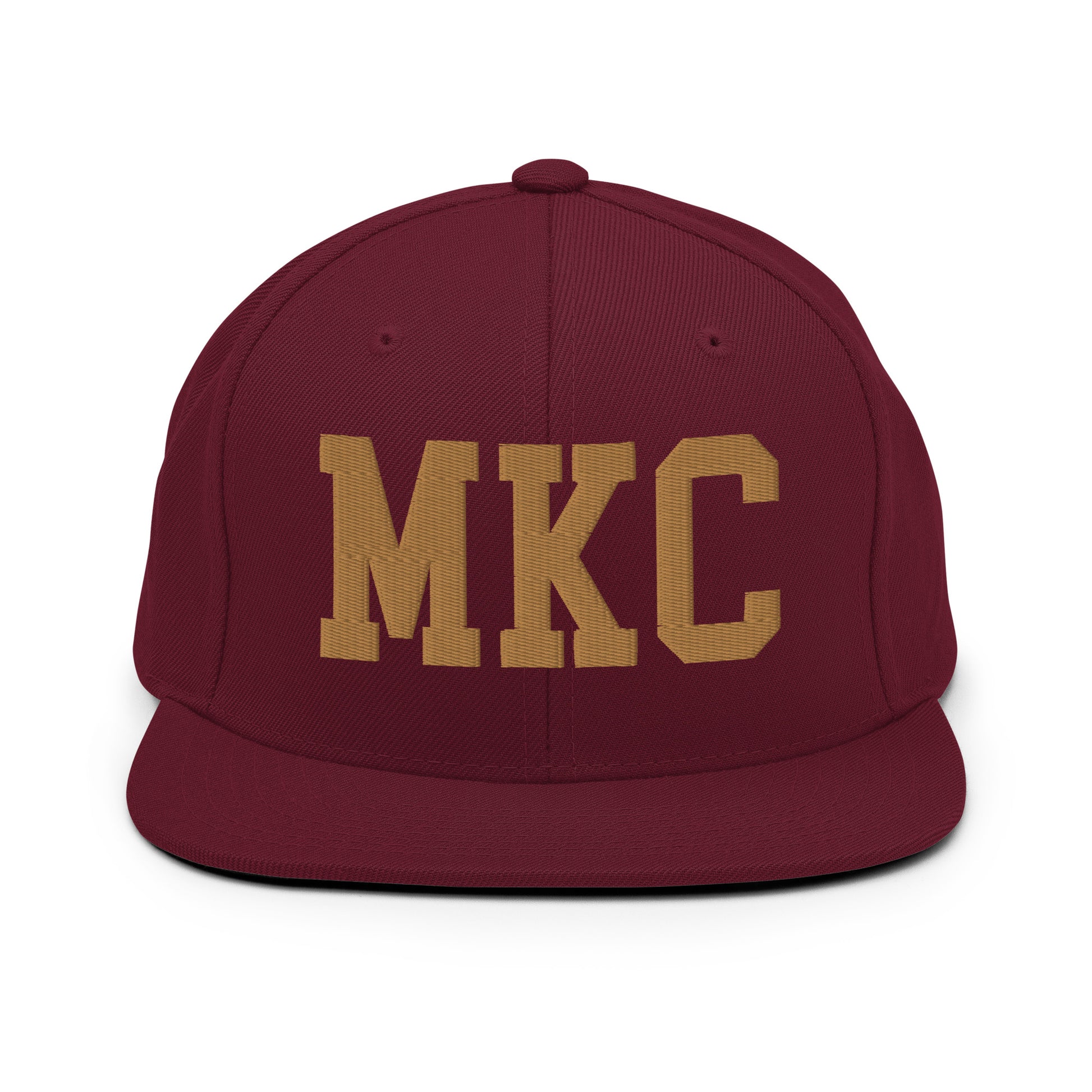 College-Style Classic Snapback Hat • Old Gold • MKC Kansas City Souvenir • YHM Designs - Image 10