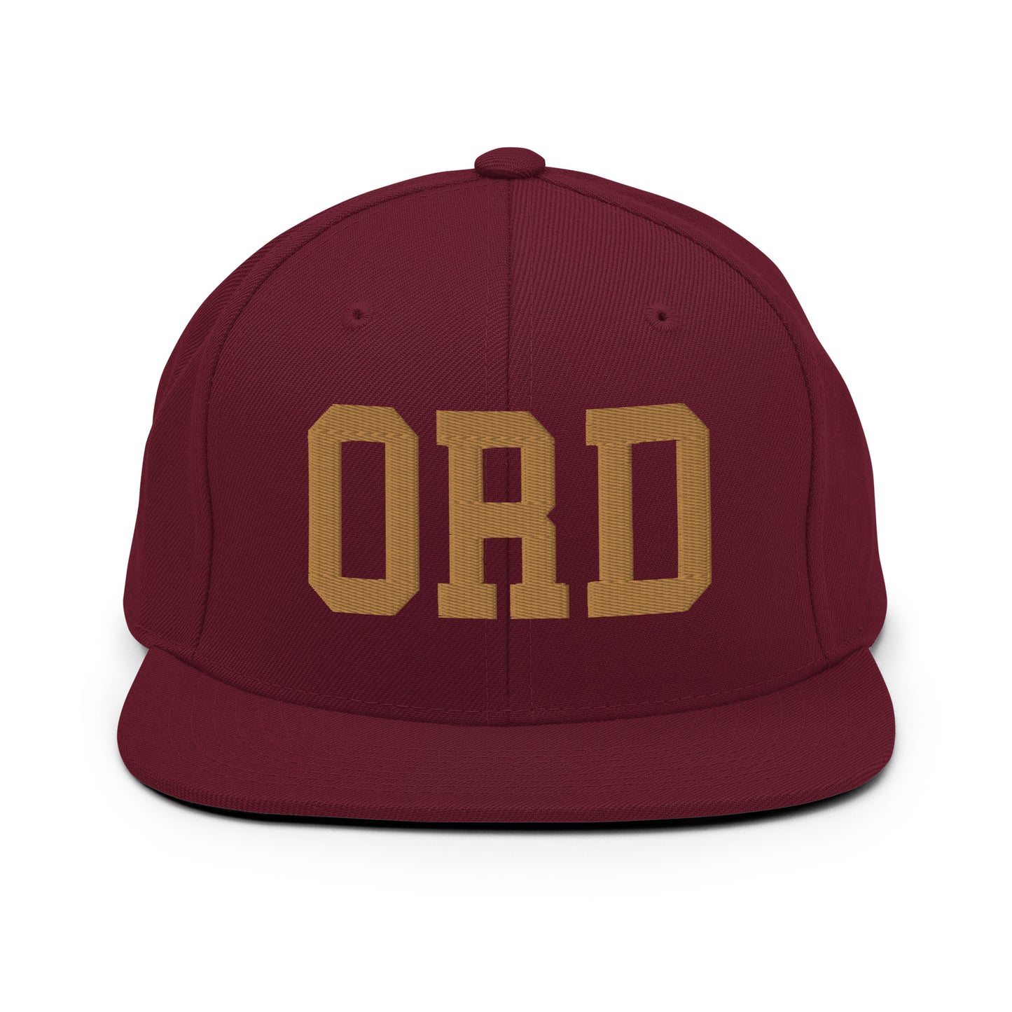 College-Style Classic Snapback Hat • Old Gold • ORD Chicago Souvenir • YHM Designs - Image 10