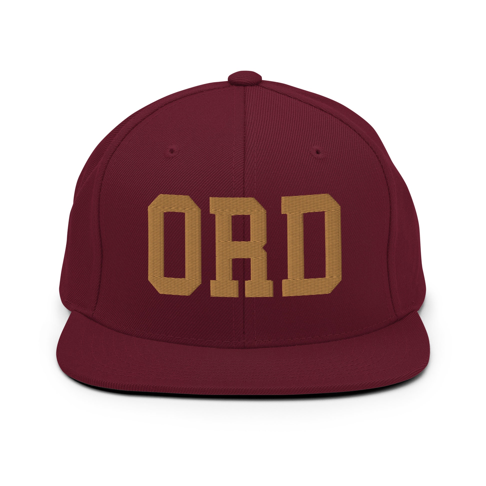 College-Style Classic Snapback Hat • Old Gold • ORD Chicago Souvenir • YHM Designs - Image 10