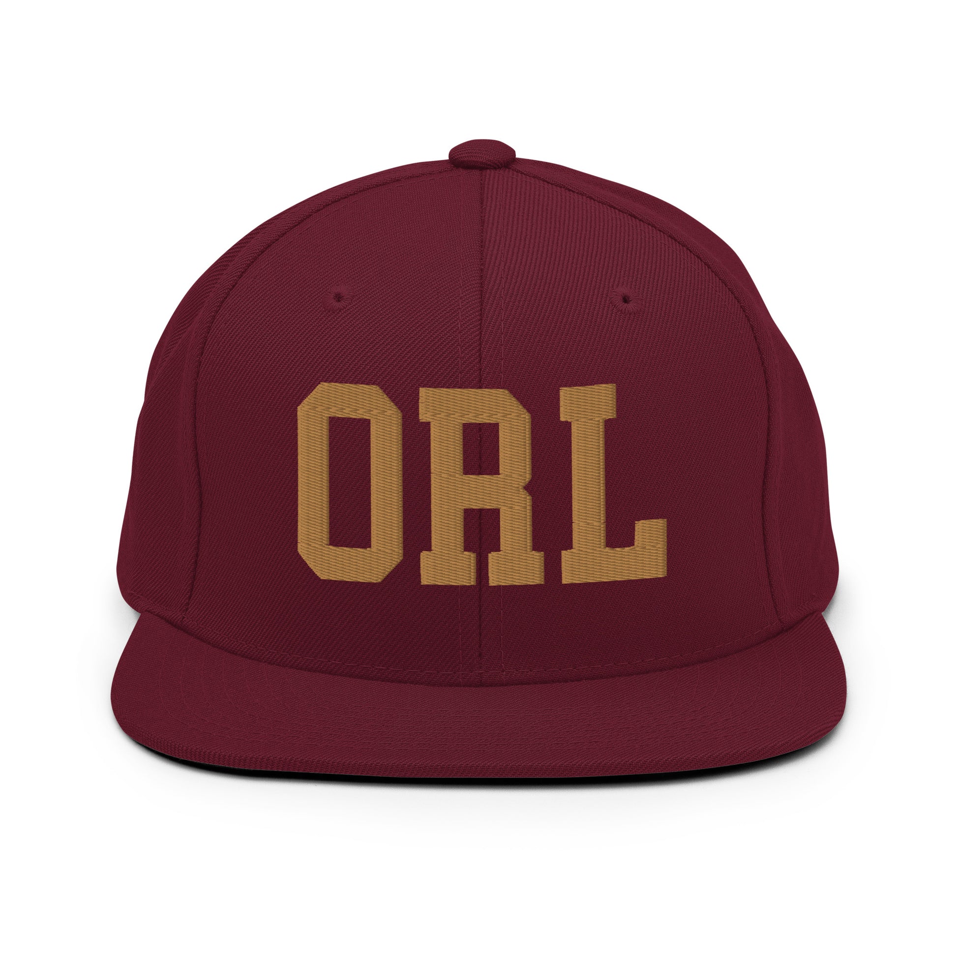 College-Style Classic Snapback Hat • Old Gold • ORL Orlando Souvenir • YHM Designs - Image 10