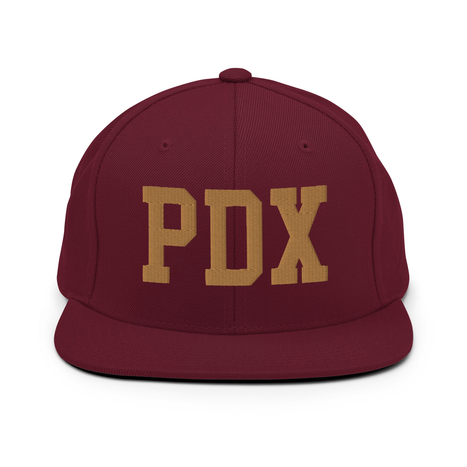 College-Style Classic Snapback Hat • Old Gold • PDX Portland • YHM Designs - Image 10