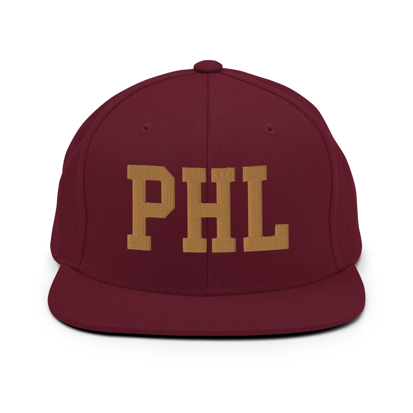 College-Style Classic Snapback Hat • Old Gold • PHL Philadelphia Souvenir • YHM Designs - Image 10