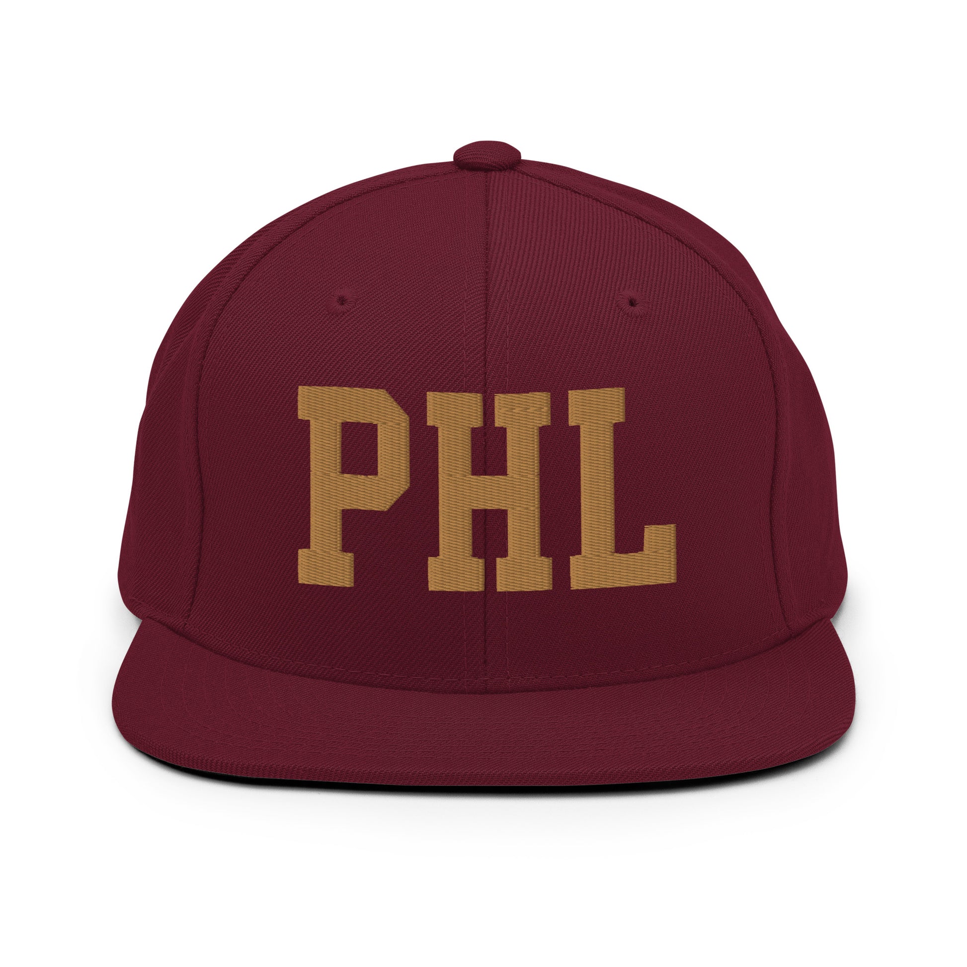 College-Style Classic Snapback Hat • Old Gold • PHL Philadelphia Souvenir • YHM Designs - Image 10