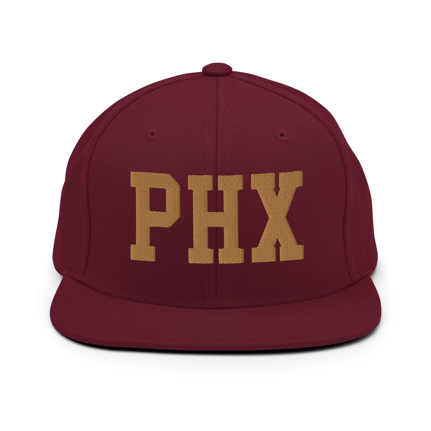 College-Style Classic Snapback Hat • Old Gold • PHX Phoenix Souvenir • YHM Designs - Image 10