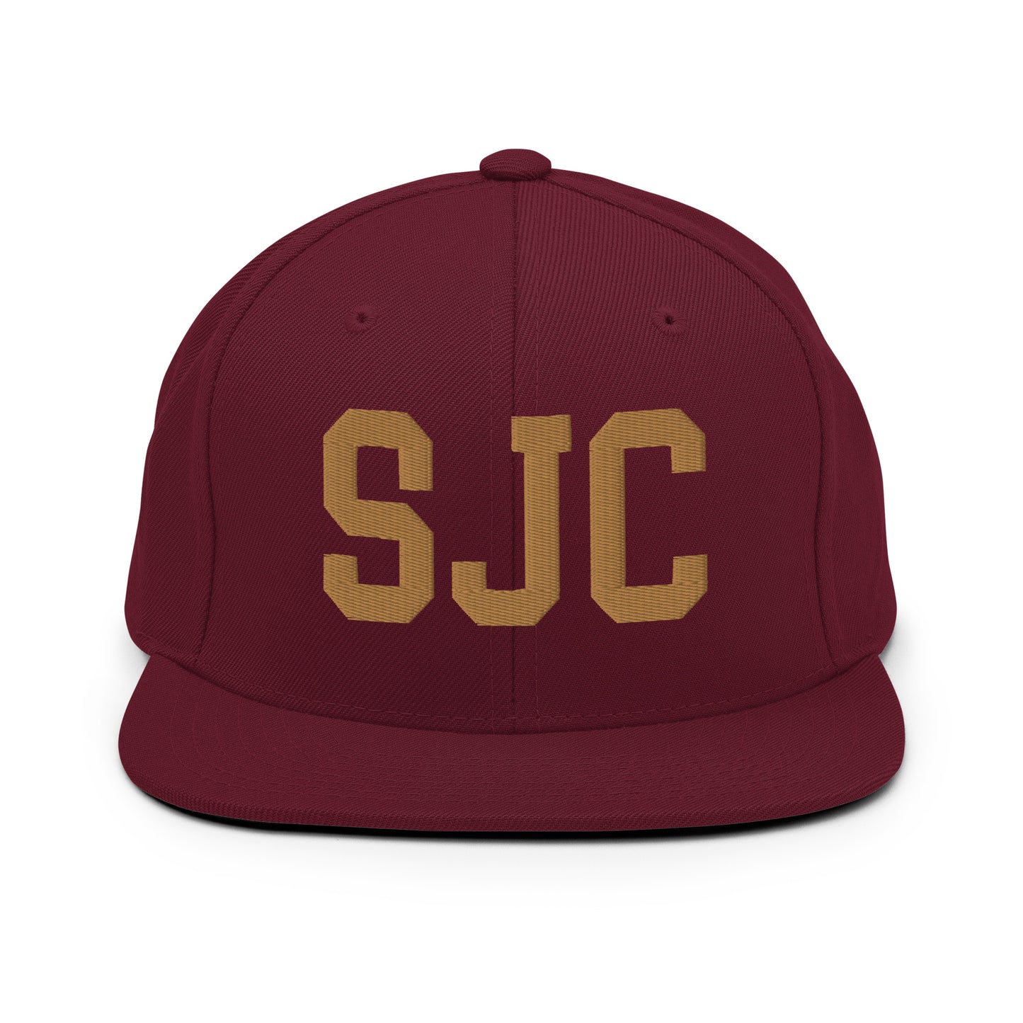College-Style Classic Snapback Hat • Old Gold • SJC San Jose • YHM Designs - Image 10