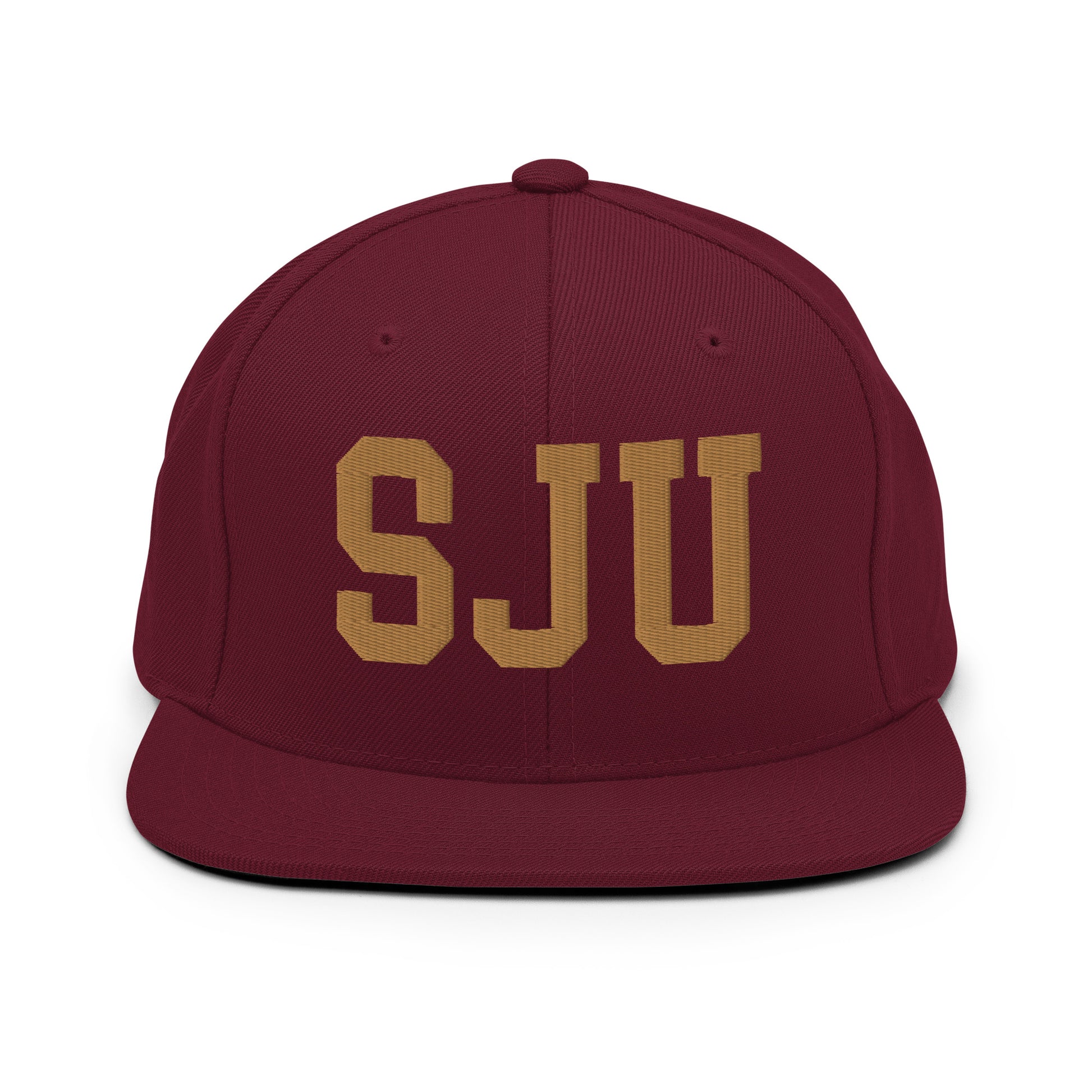 College-Style Classic Snapback Hat • Old Gold • SJU San Juan Souvenir • YHM Designs - Image 10
