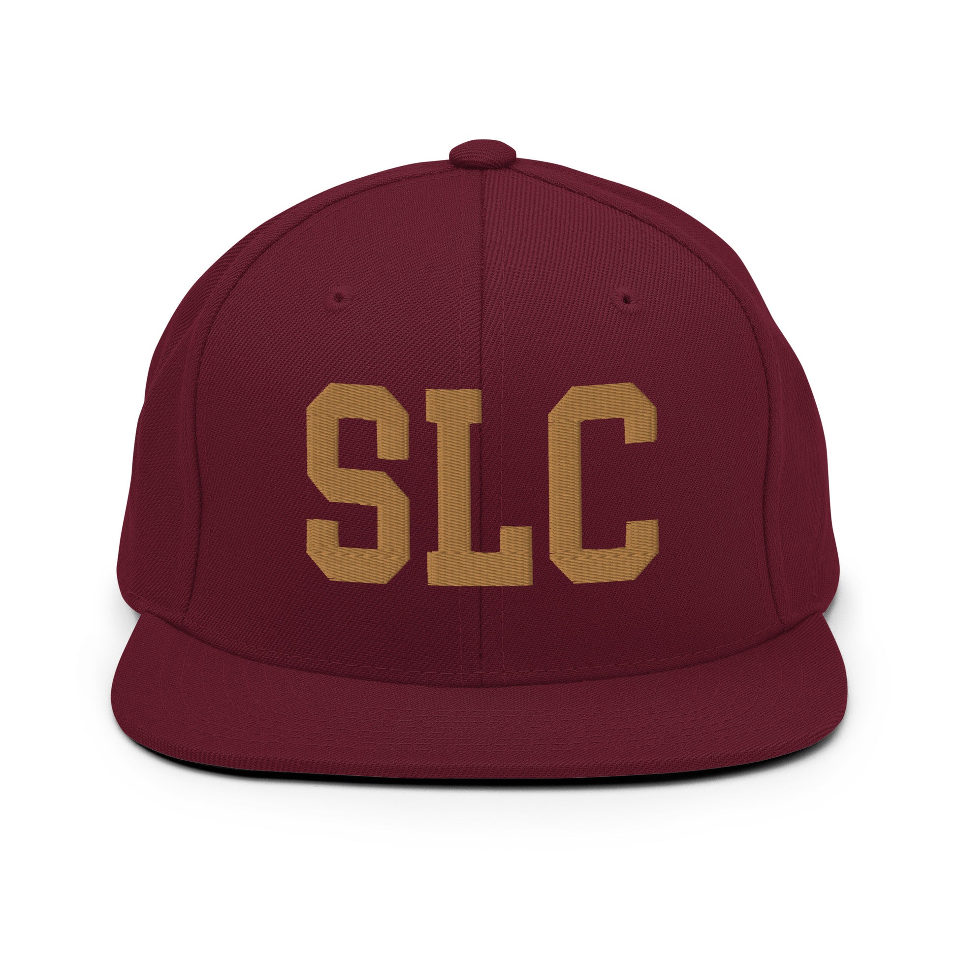 College-Style Classic Snapback Hat • Old Gold • SLC Salt Lake City Souvenir • YHM Designs - Image 10