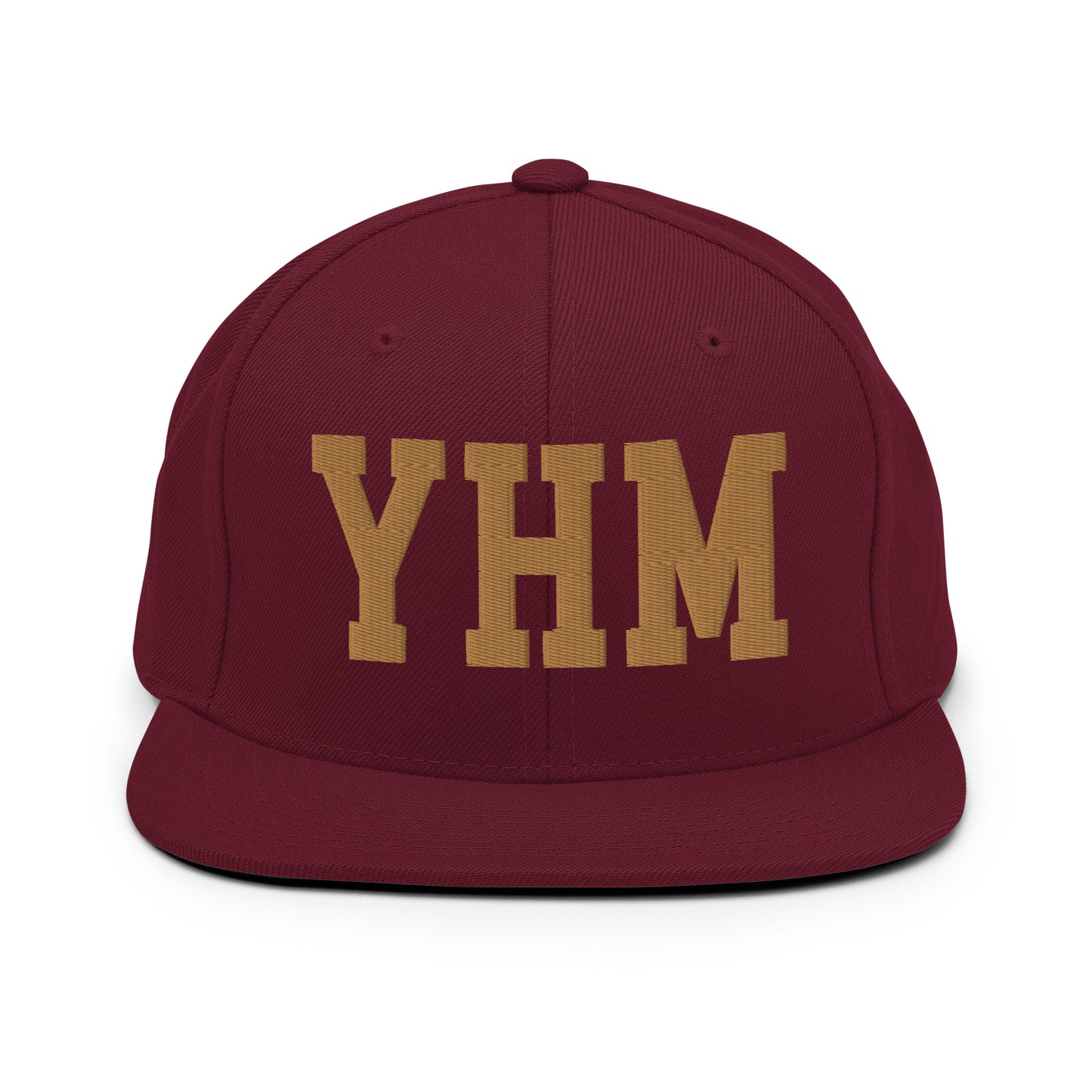 College-Style Classic Snapback Hat • Old Gold • YHM Hamilton Souvenir • YHM Designs - Image 10