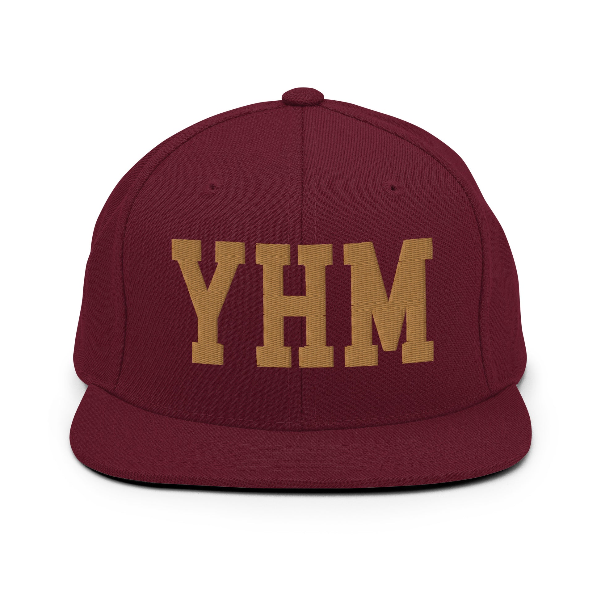 College-Style Classic Snapback Hat • Old Gold • YHM Hamilton Souvenir • YHM Designs - Image 10