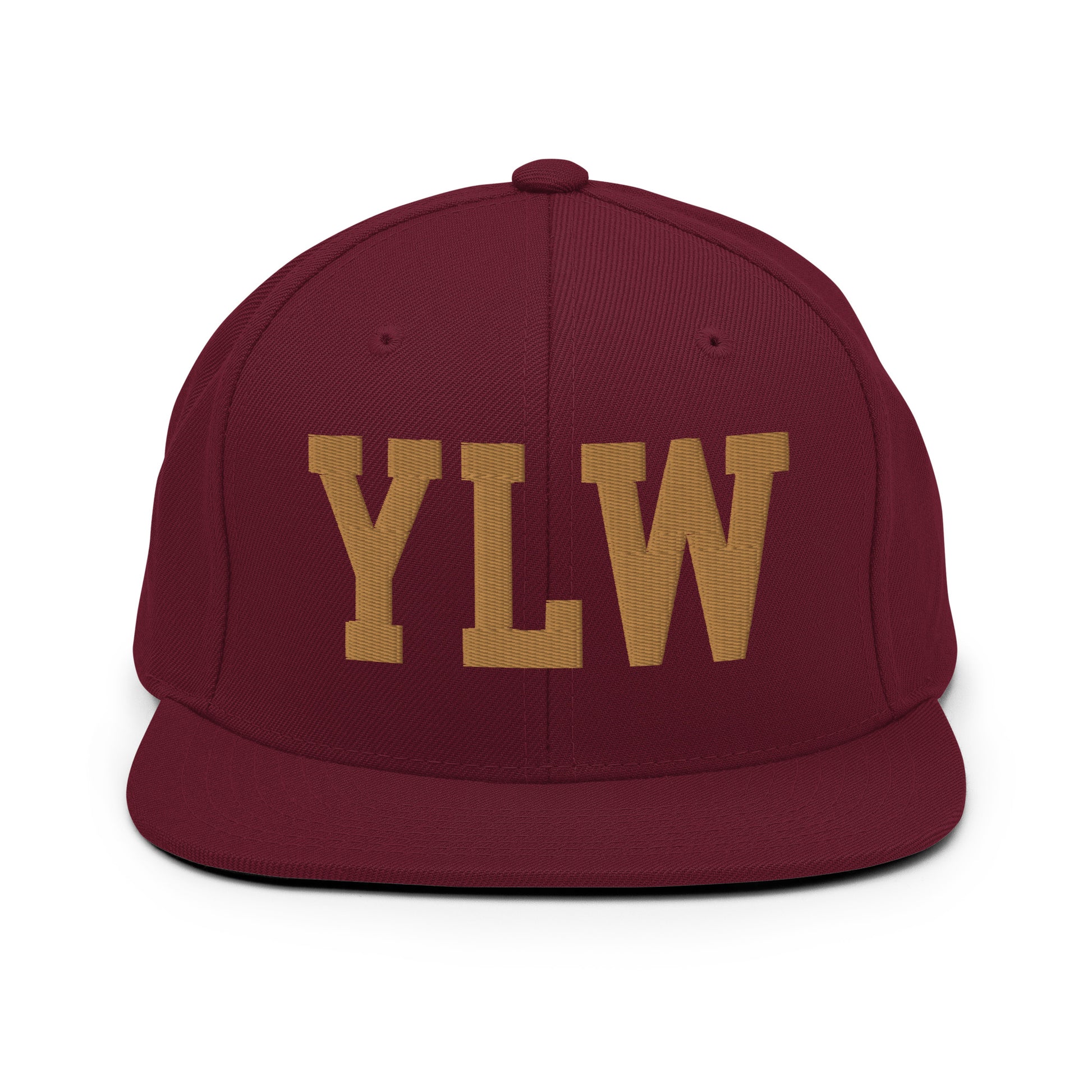 College-Style Classic Snapback Hat • Old Gold • YLW Kelowna Souvenir • YHM Designs - Image 10