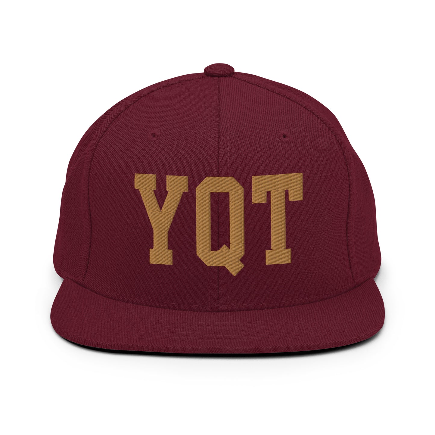 College-Style Classic Snapback Hat • Old Gold • YQT Thunder Bay Souvenir • YHM Designs - Image 10