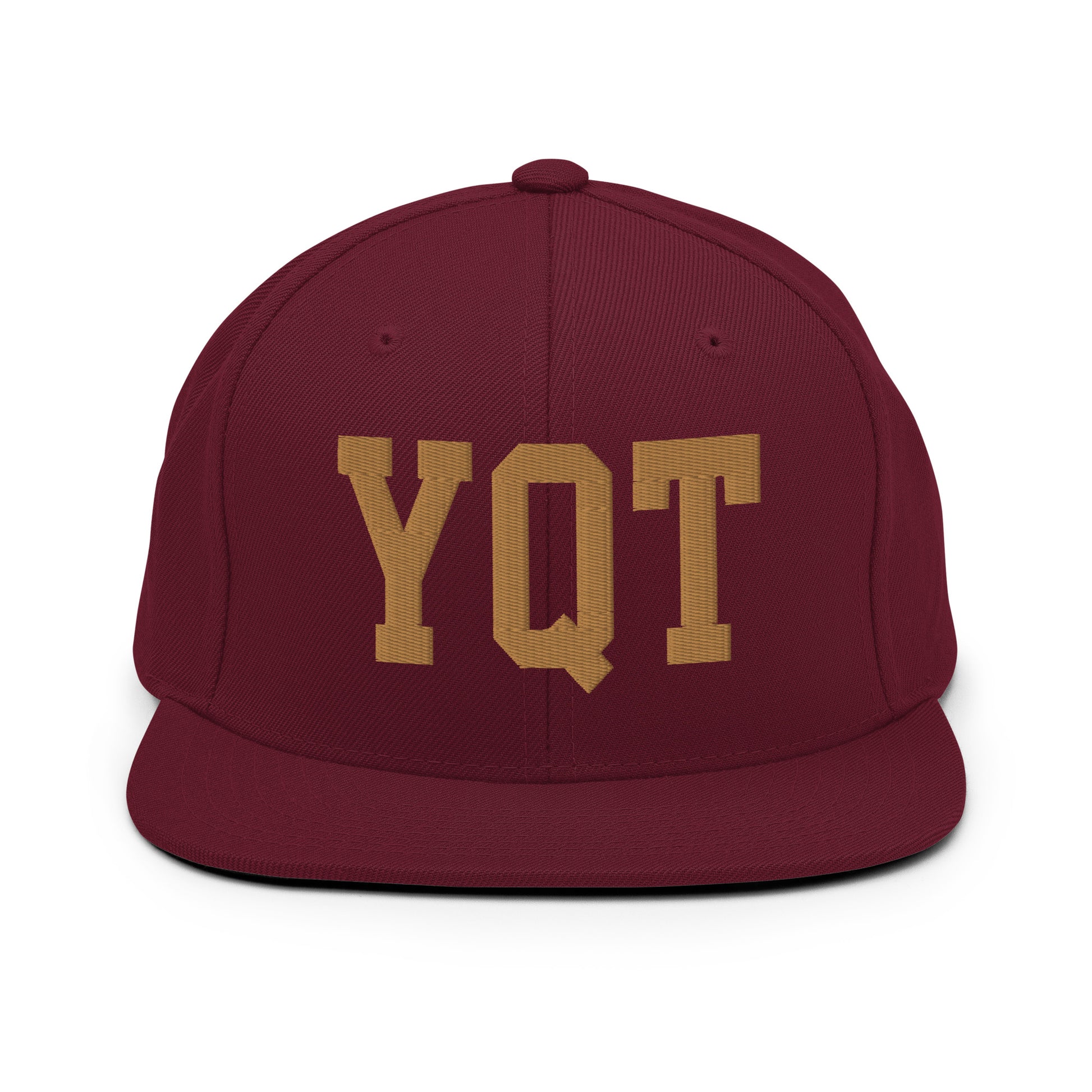 College-Style Classic Snapback Hat • Old Gold • YQT Thunder Bay Souvenir • YHM Designs - Image 10