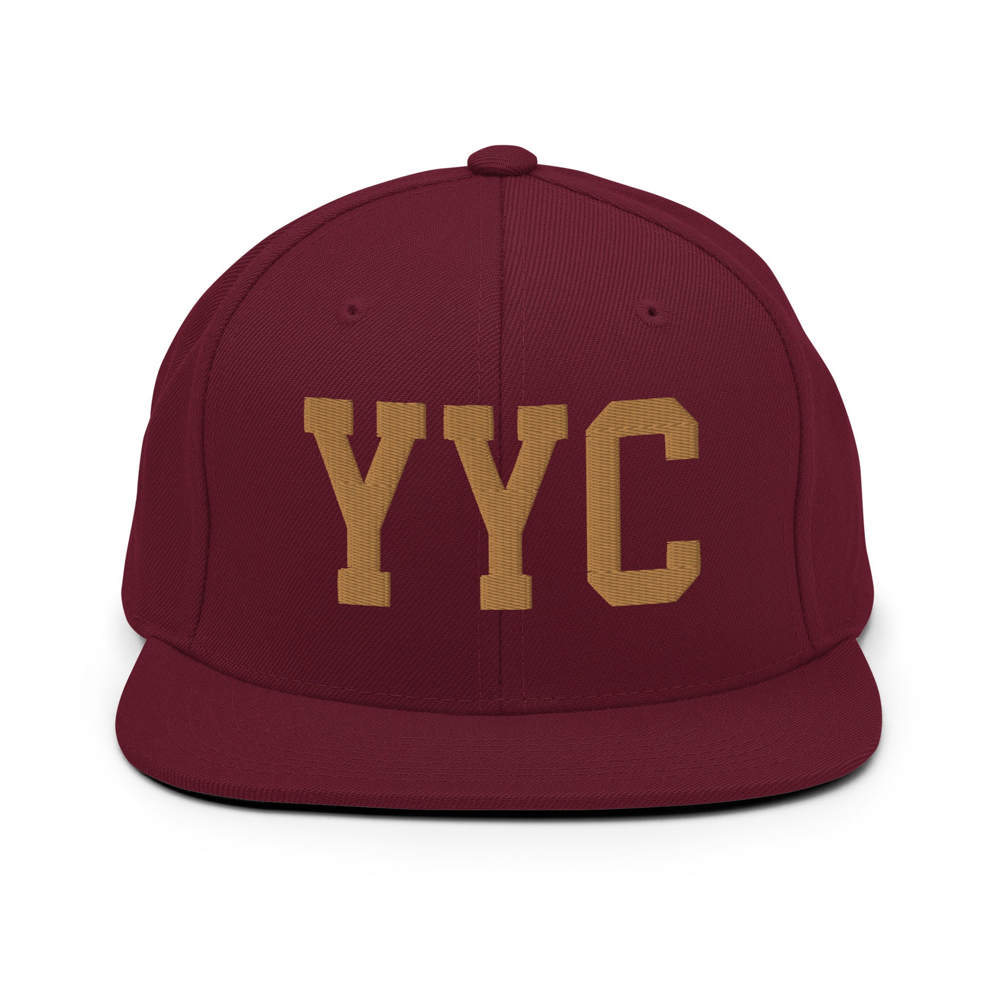 College-Style Classic Snapback Hat • Old Gold • YYC Calgary • YHM Designs - Image 10