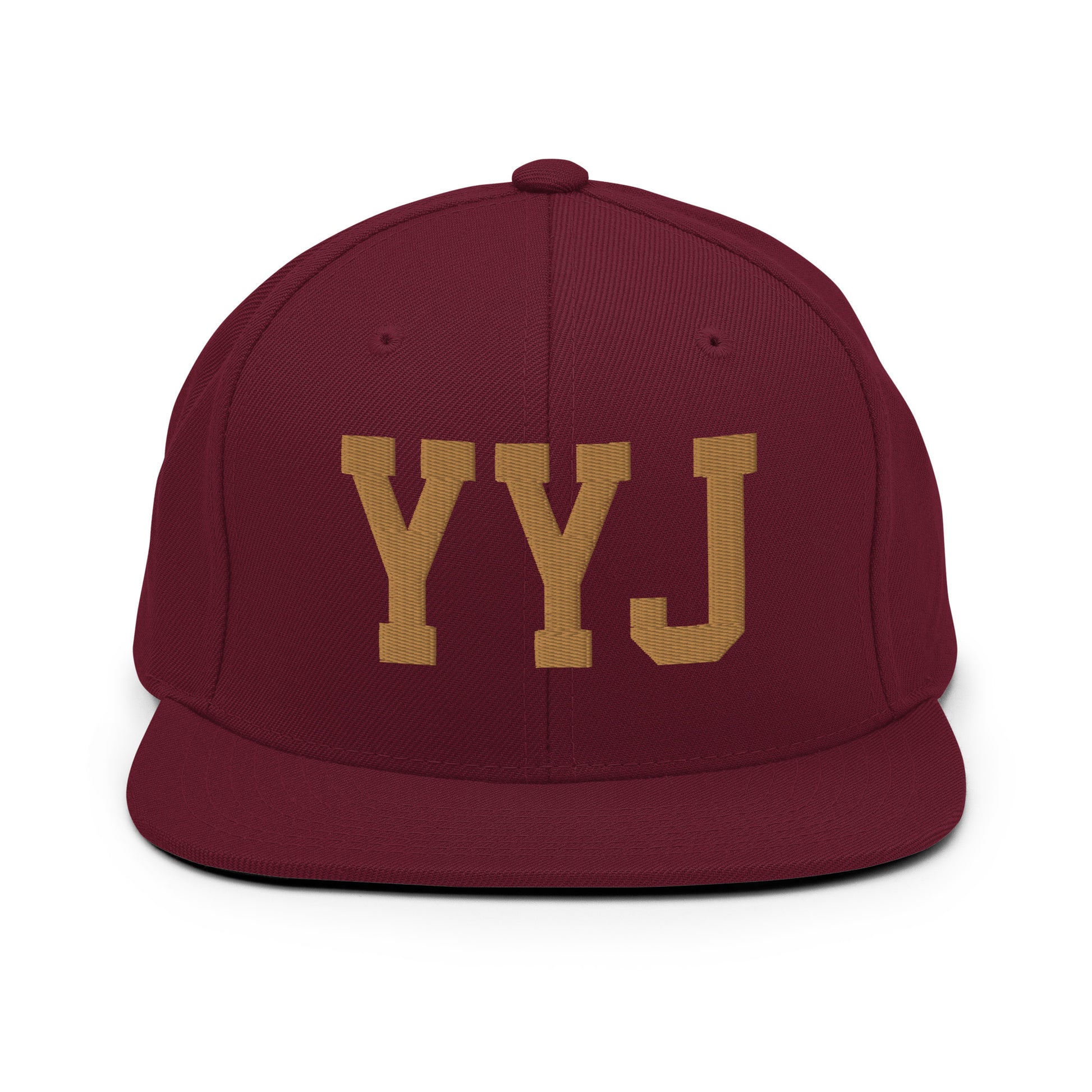 College-Style Classic Snapback Hat • Old Gold • YYJ Victoria • YHM Designs - Image 10